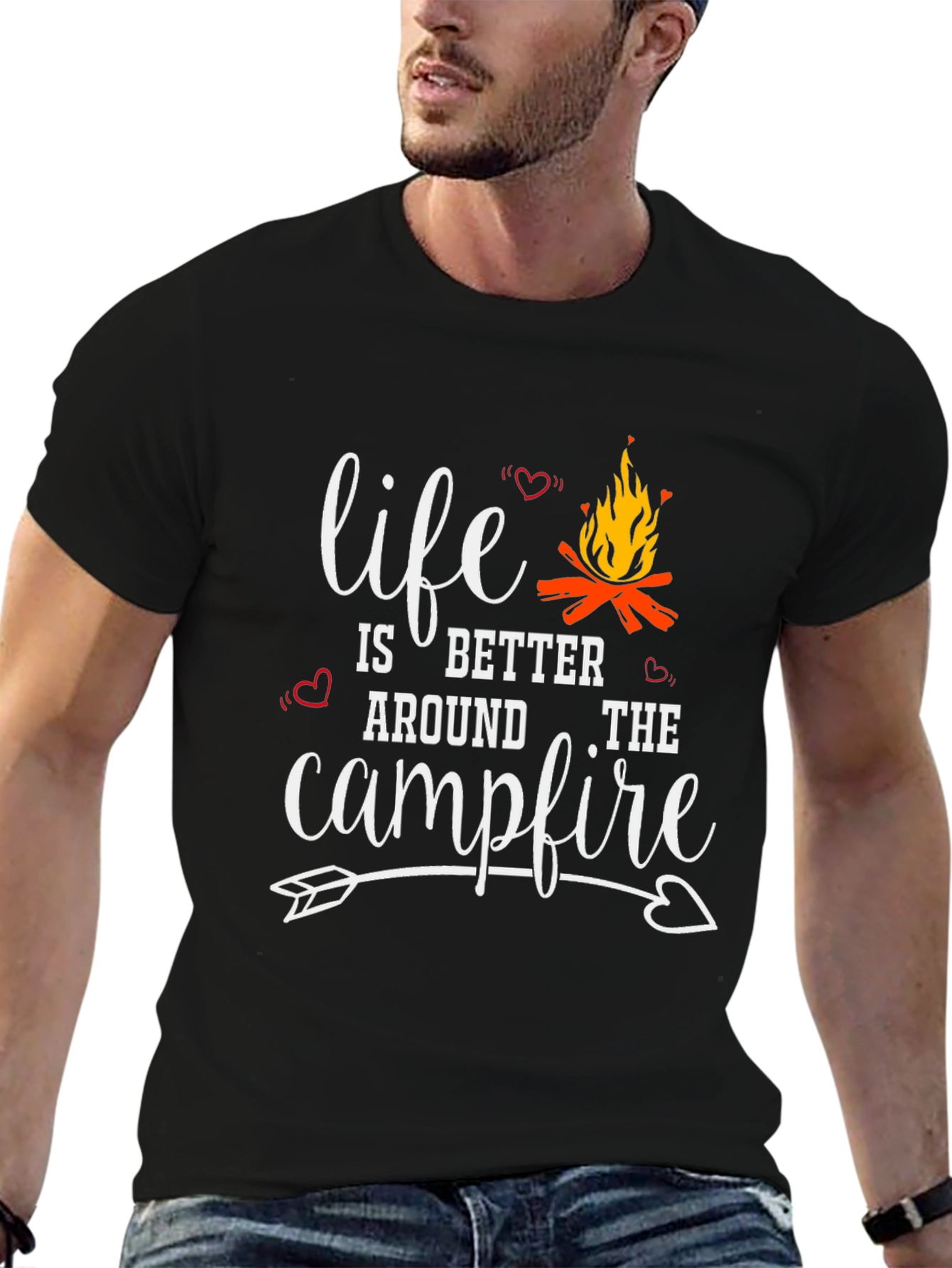 Black Life is Better Around the Campfire Graphic Tee view 6