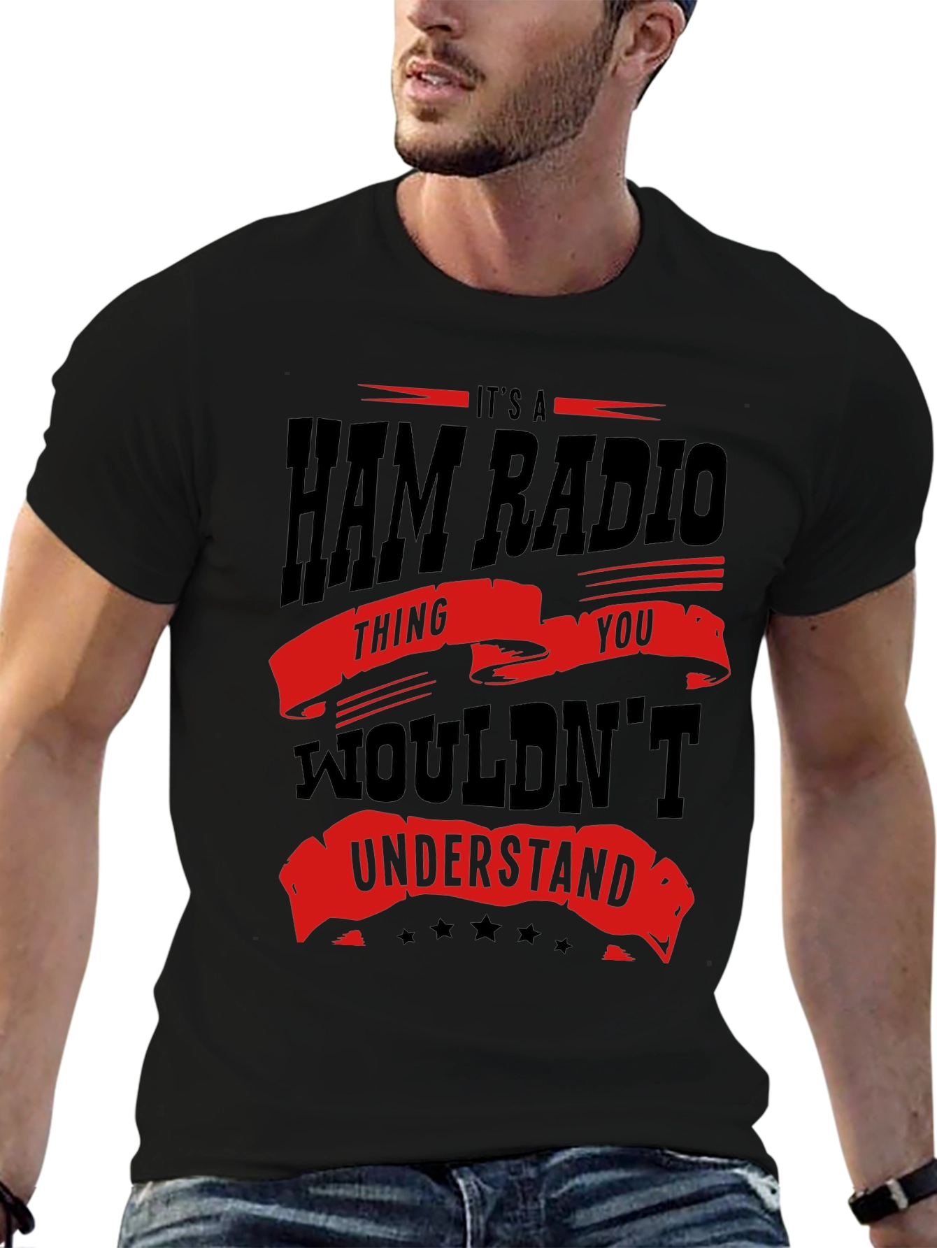 Black Ham Radio T-Shirt - You Wouldn't Understand view 6
