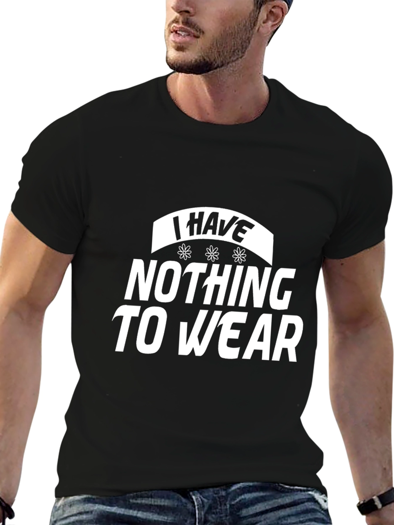 Black I Have Nothing To Wear Graphic Tee view 6
