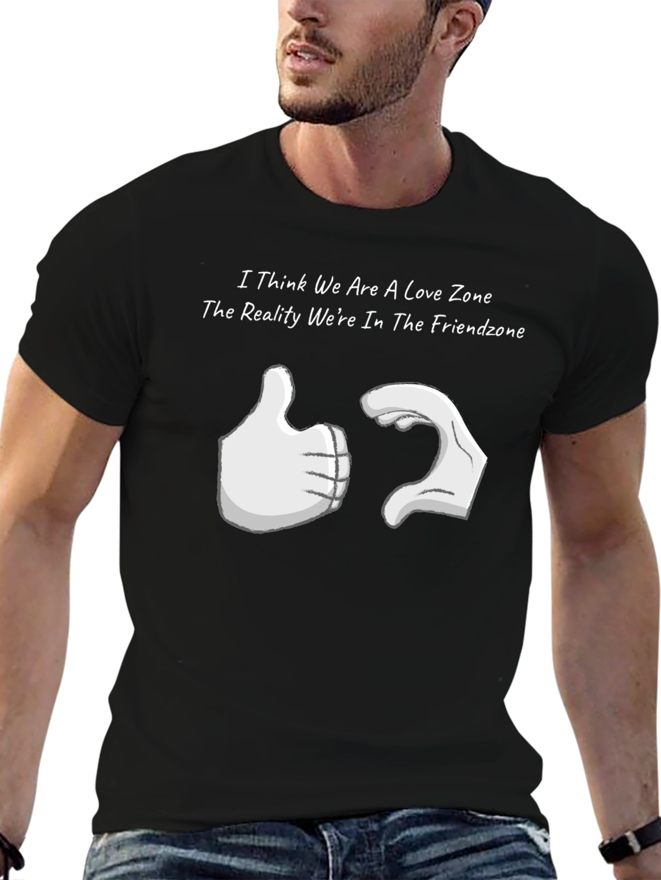 Black Love Zone Friendzone T-Shirt view 6