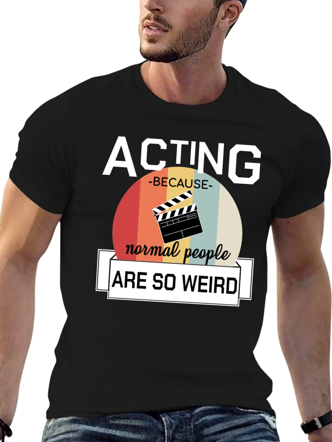 Black Acting Because Normal People Are So Weird T-Shirt view 6