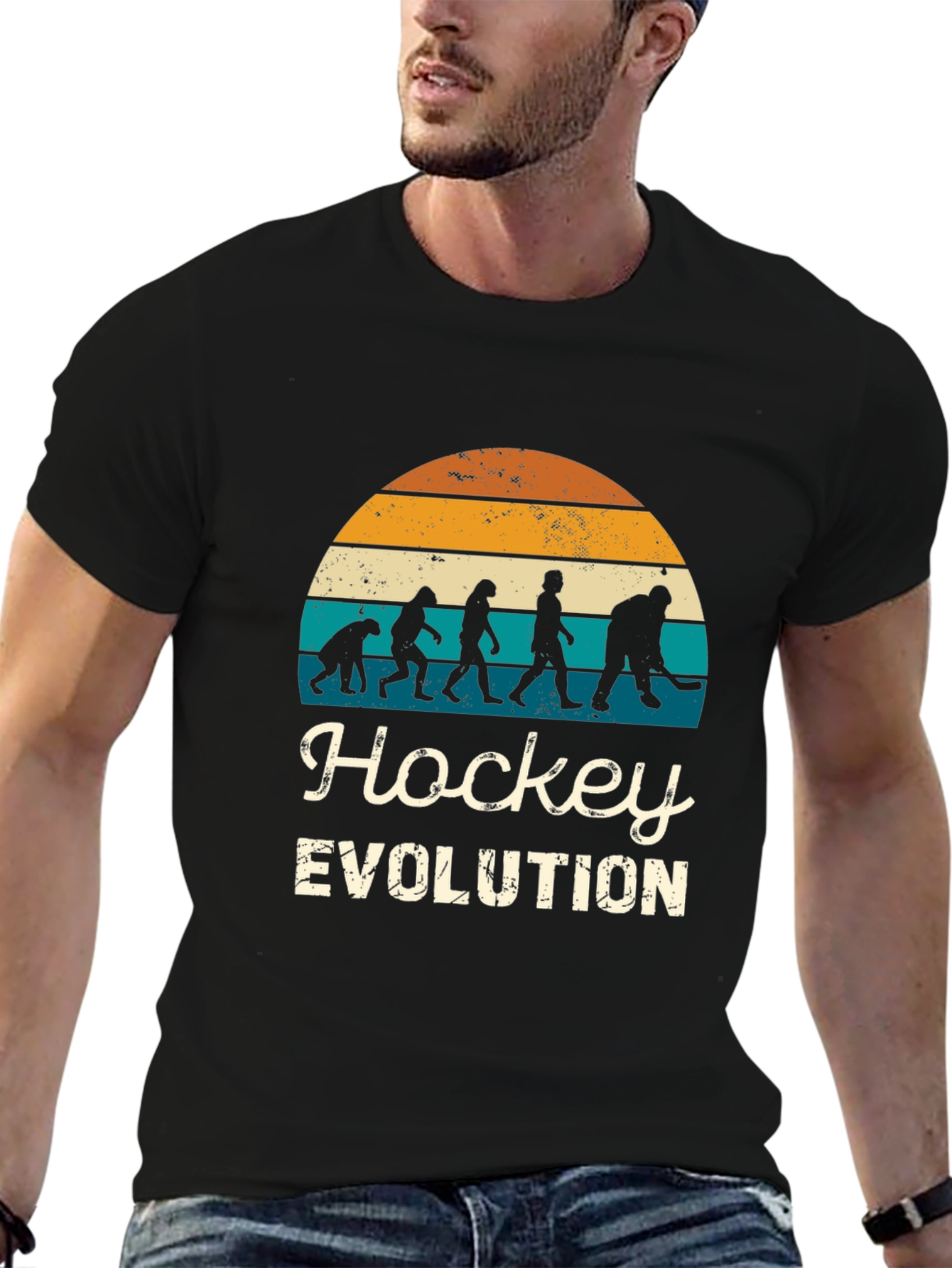 Black Hockey Evolution T-Shirt view 6