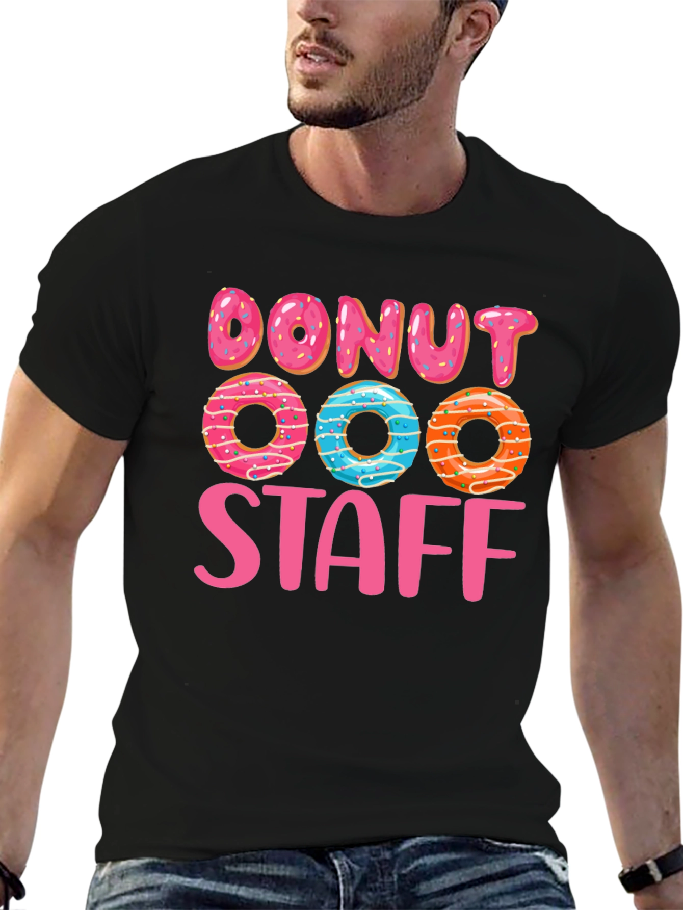 Black Donut Staff Graphic T-Shirt view 6