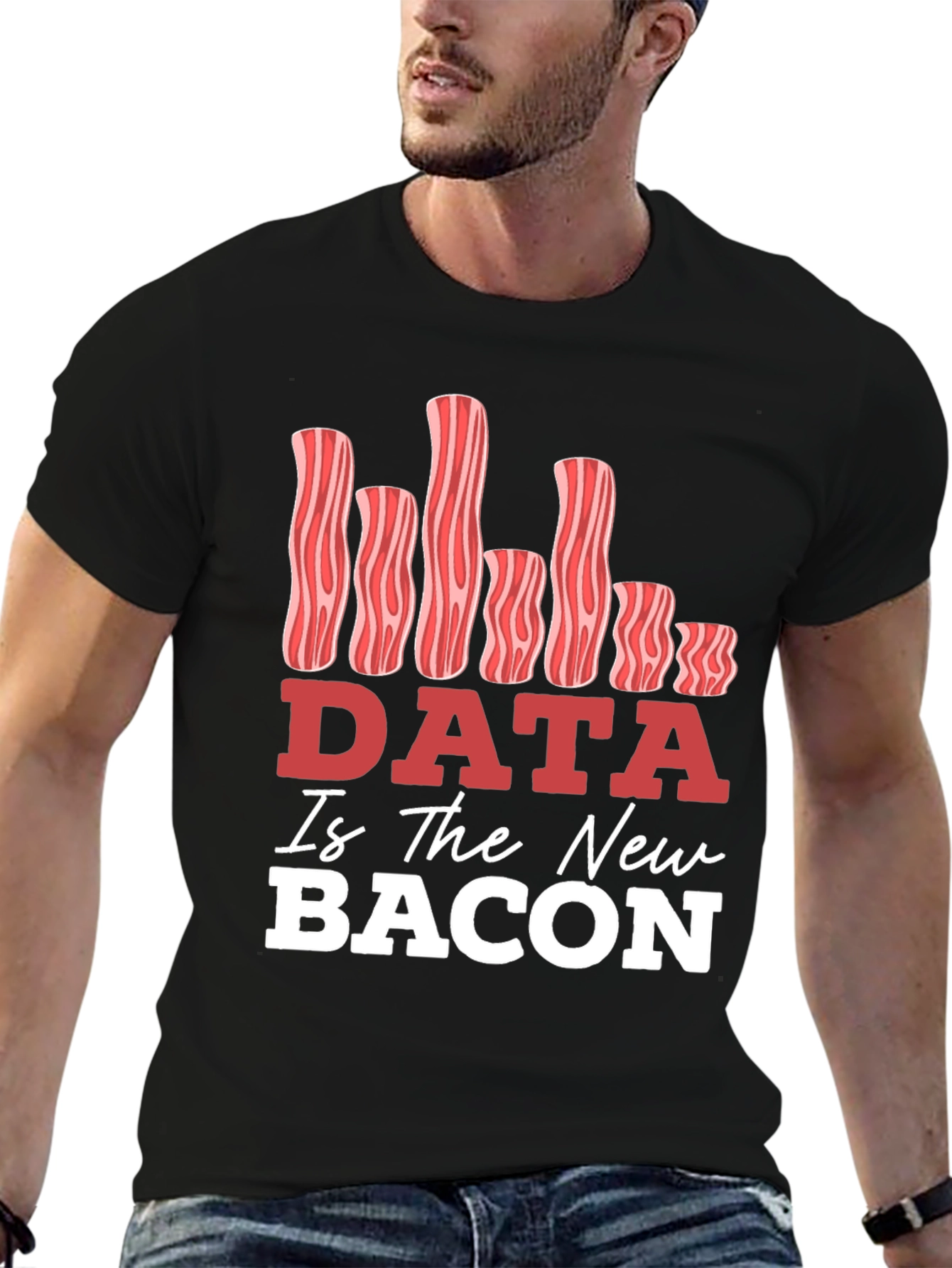 Black Data Is The New Bacon Graphic T-Shirt view 6