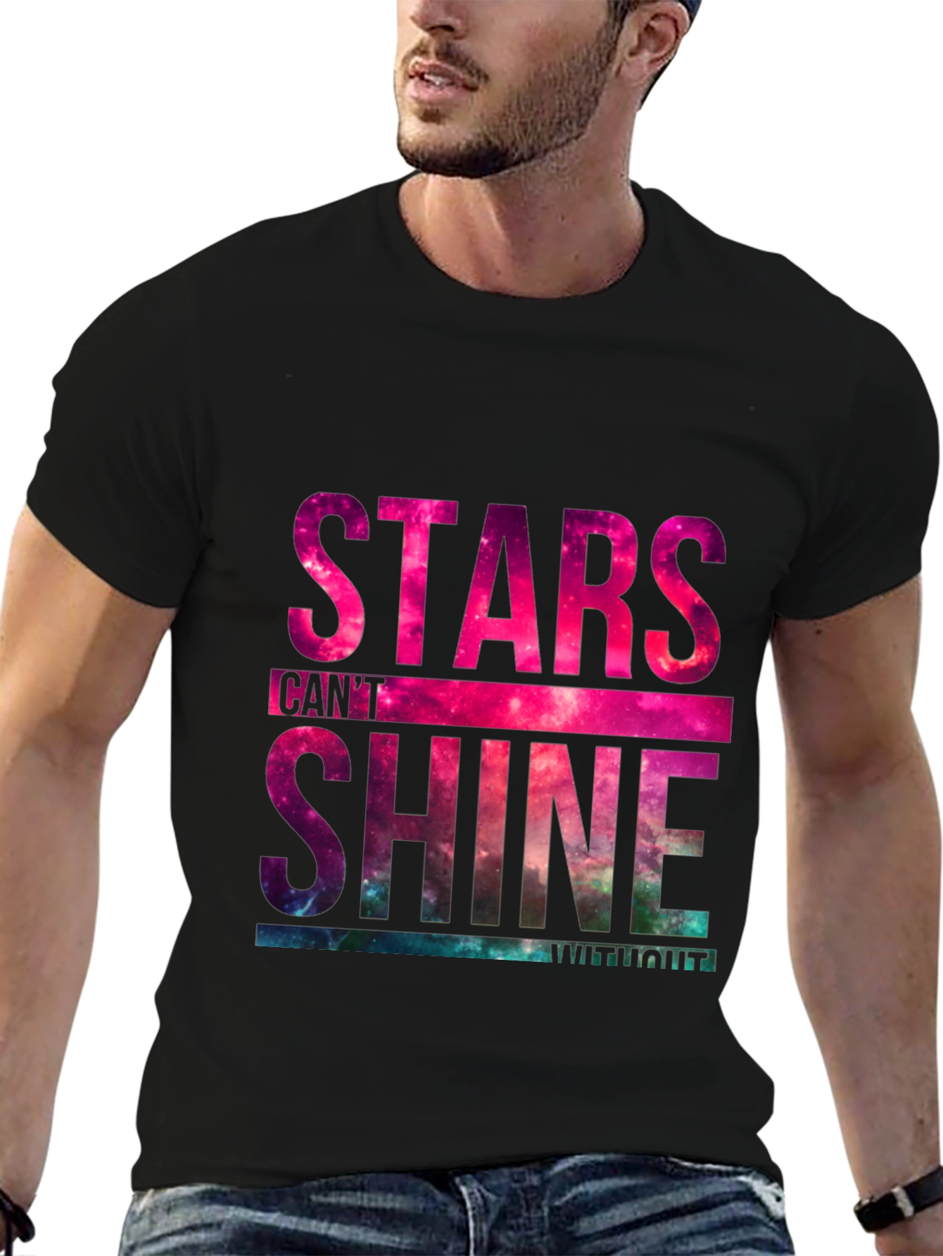 Black Stars Can't Shine T-Shirt view 6