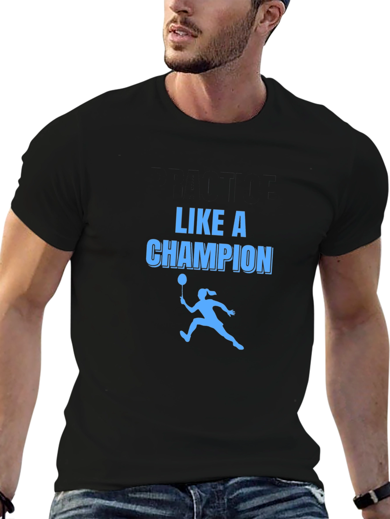 Black Champion Badminton T-Shirt view 6