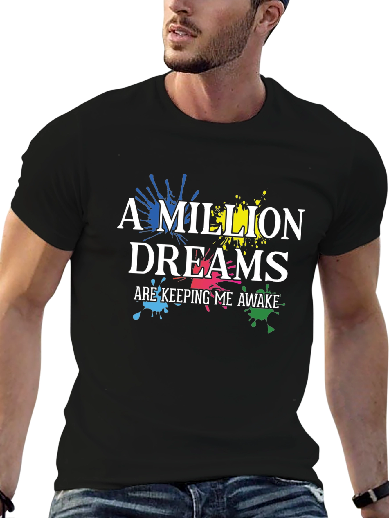 Black A Million Dreams Graphic T-Shirt - Black view 6
