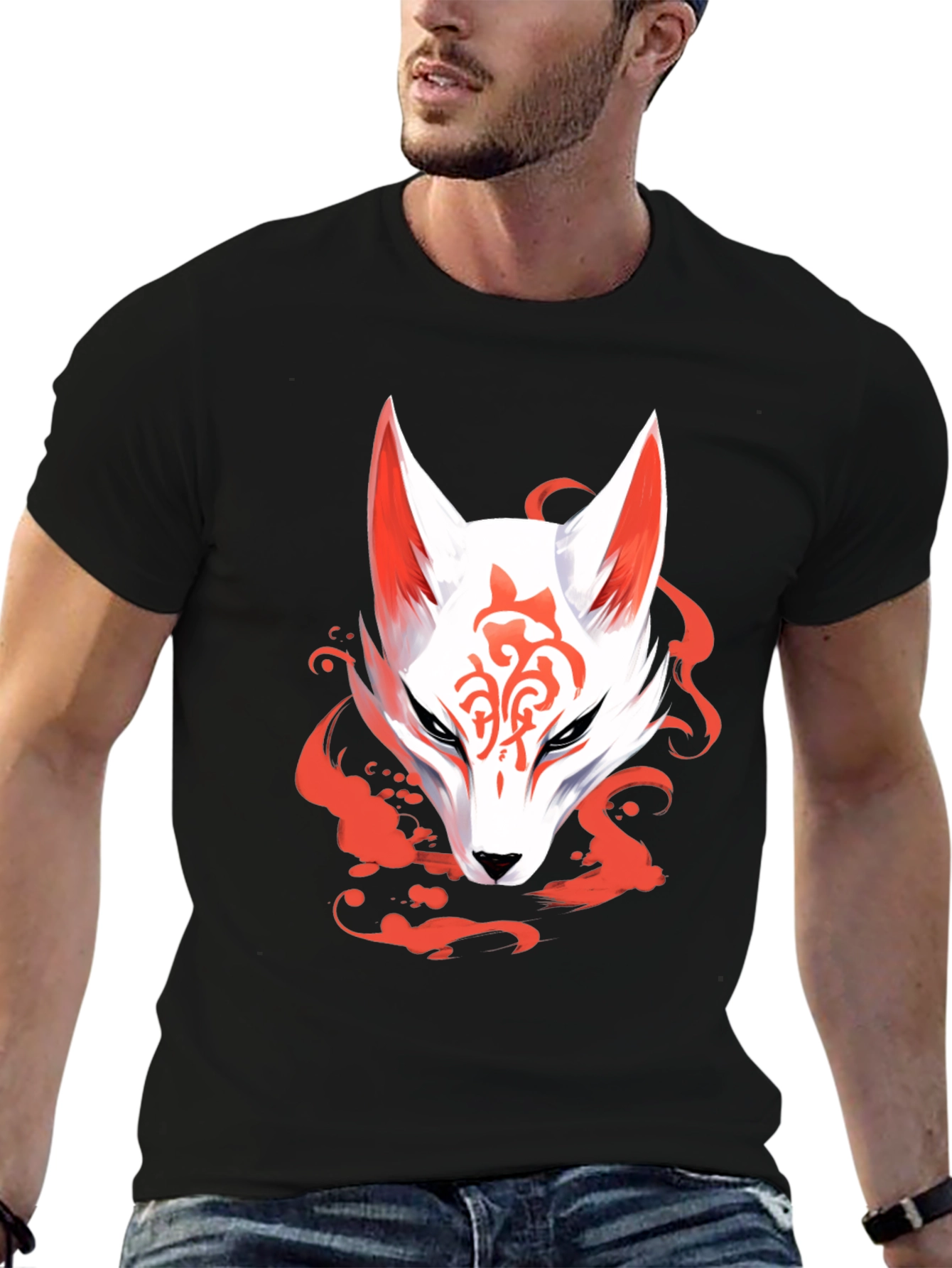 Black Fox Graphic Tee - Men's Black T-Shirt view 6