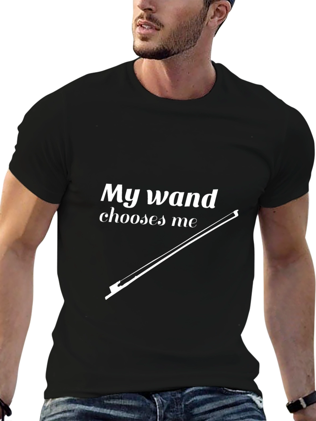 Black My Wand Chooses Me Graphic Tee view 6