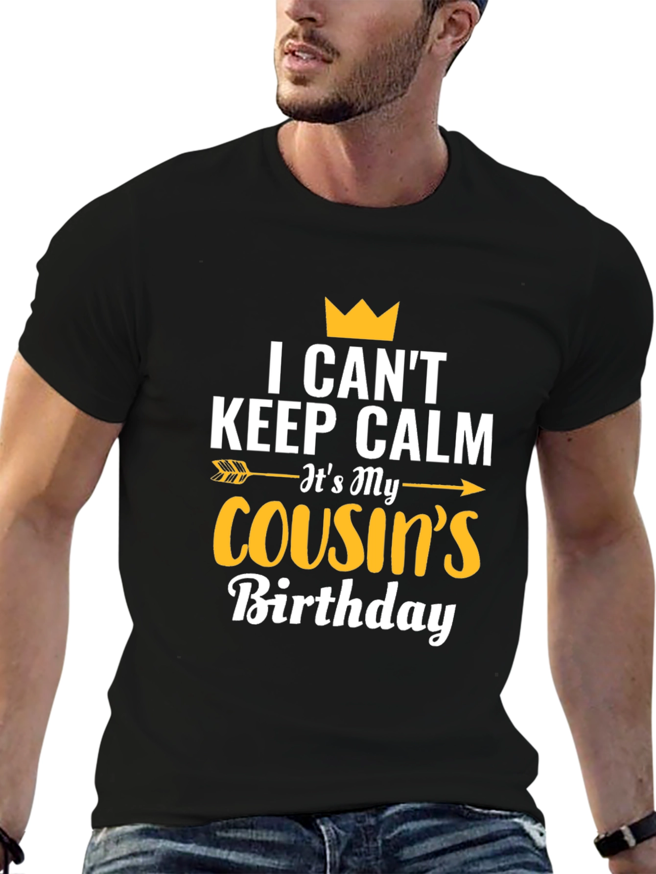 Black Cousin Birthday T-Shirt - I Can't Keep Calm view 6