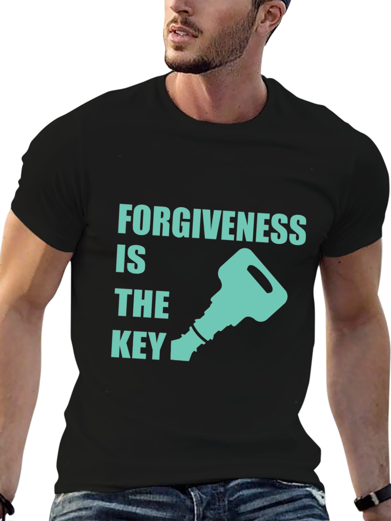 Black Forgiveness is the Key Graphic T-Shirt view 6