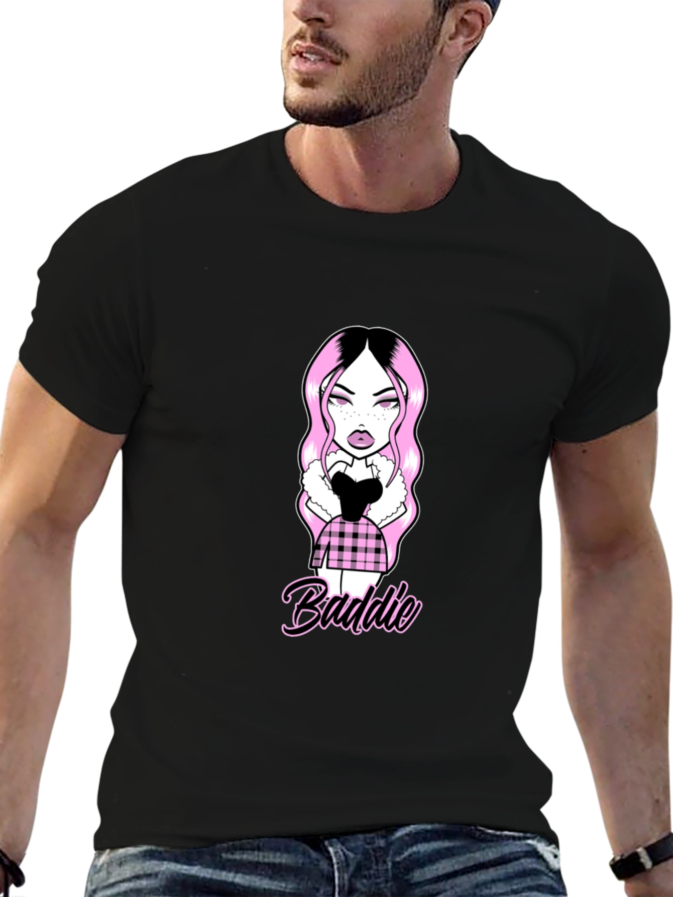 Black Baddie Girl Graphic Tee view 6