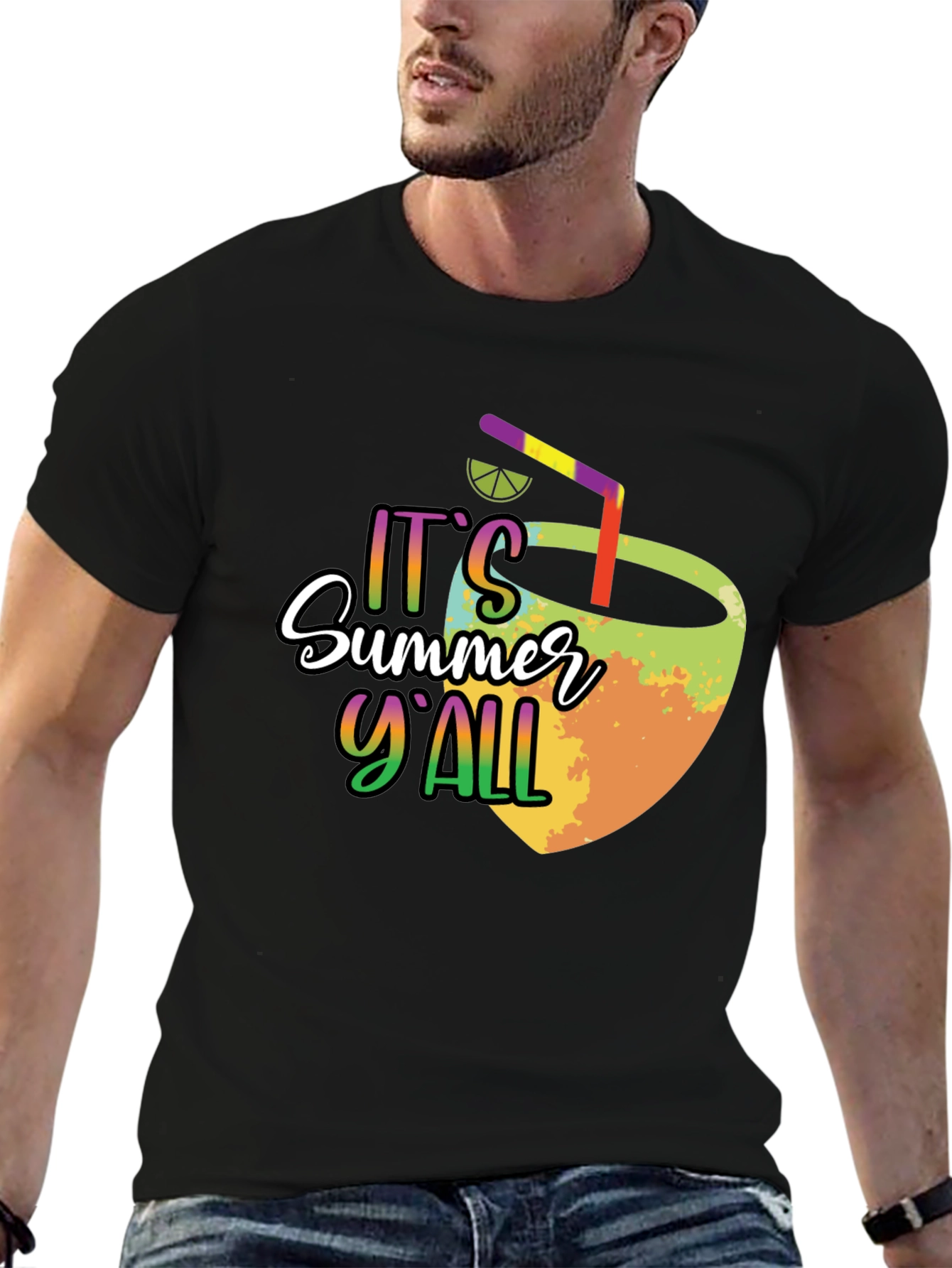 Black It's Summer Y'all Graphic Tee view 6