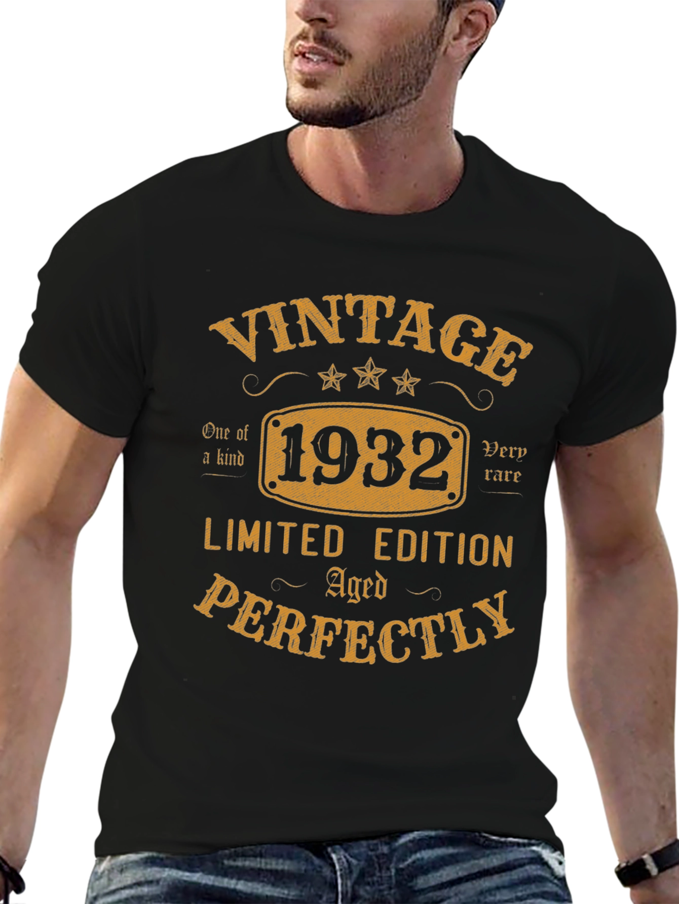 Black Vintage 1932 Limited Edition T-Shirt view 6
