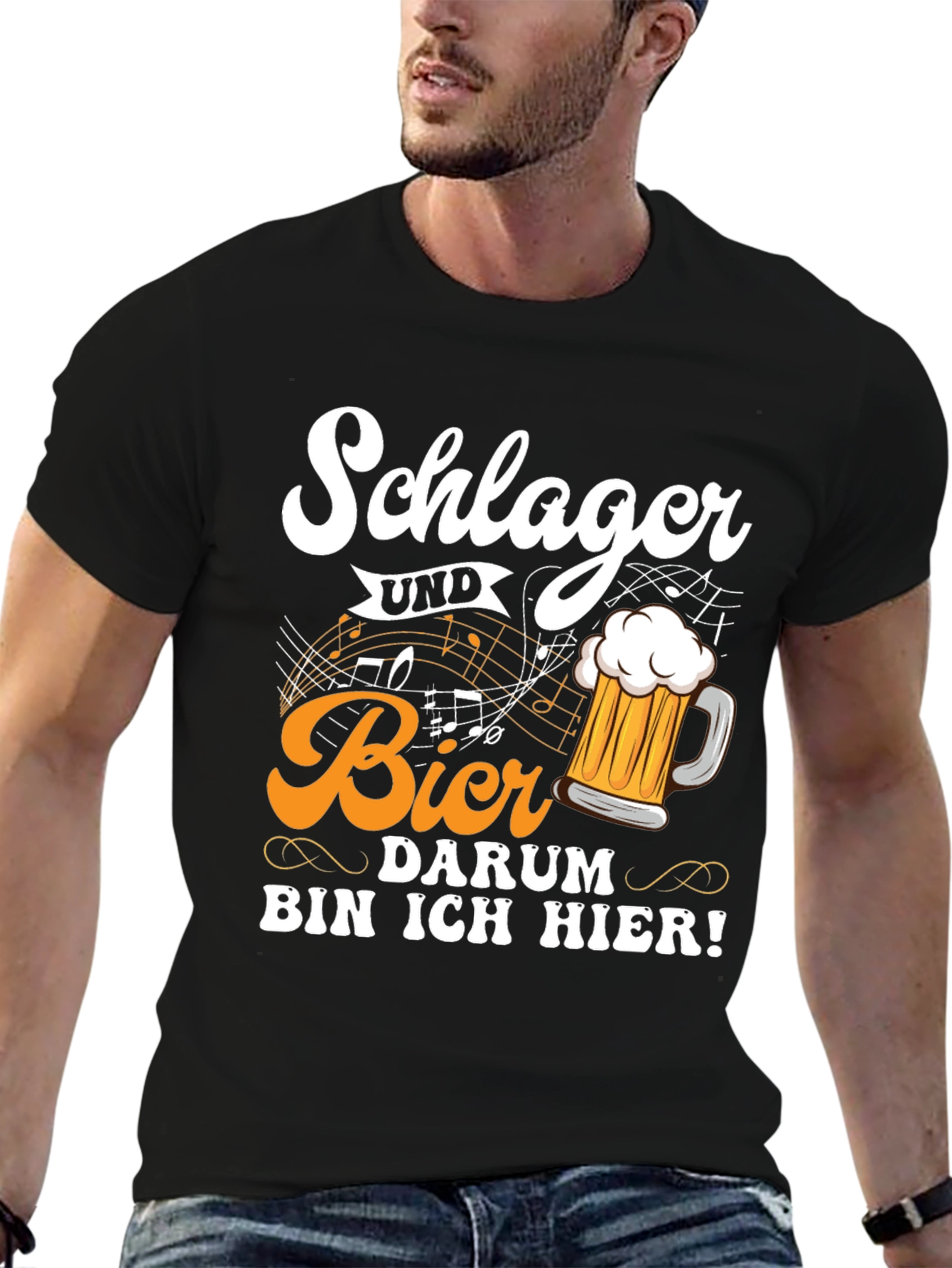 Black Schlager Und Bier T-Shirt view 6
