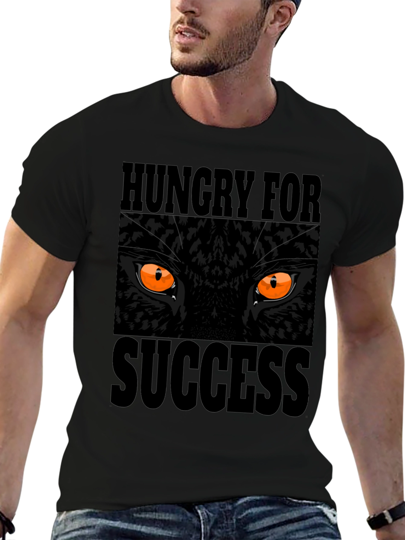 Black Hungry for Success Graphic Tee view 6
