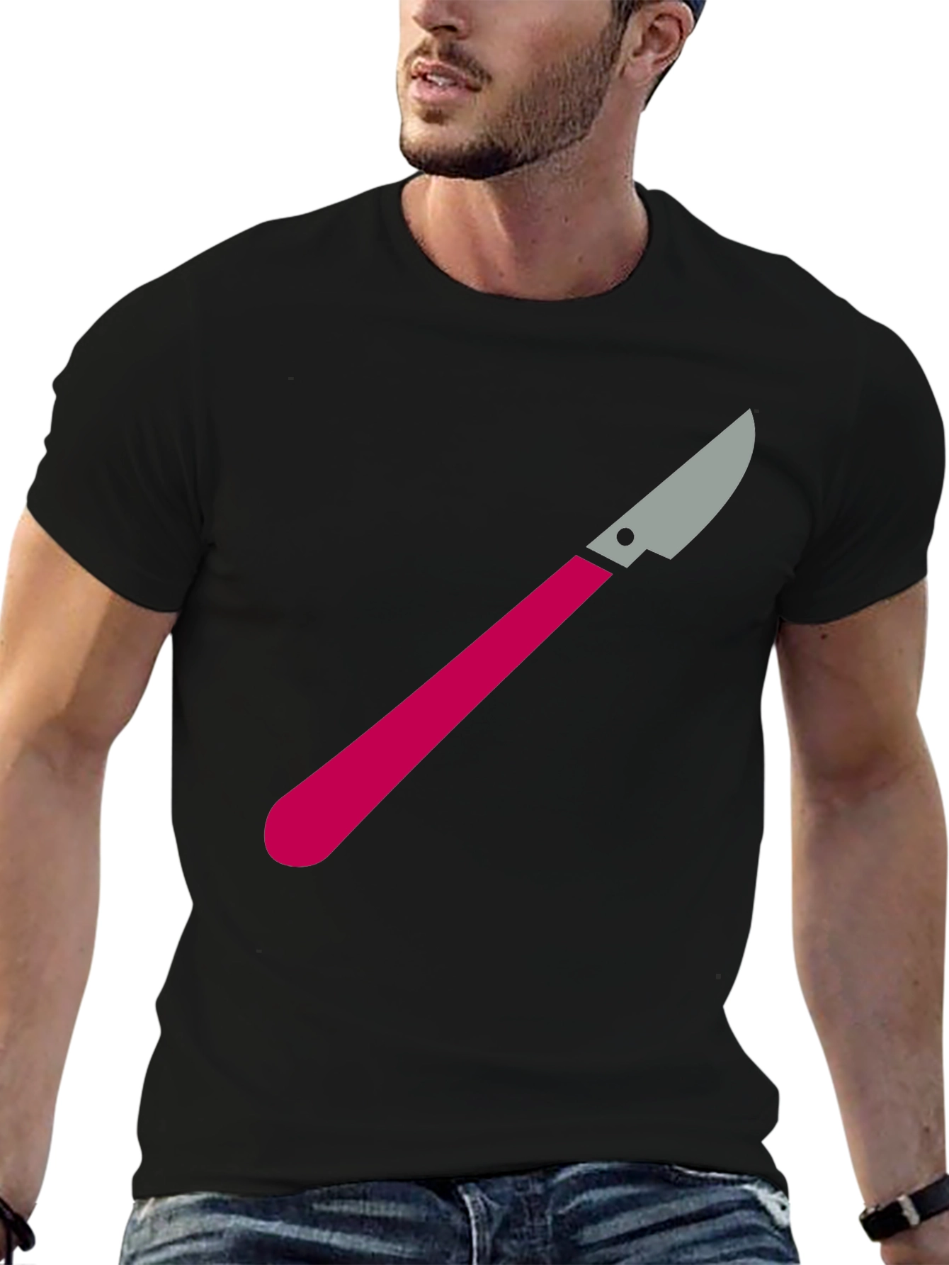 Black Scalpel Graphic Tee - Medical Humor T-Shirt view 6