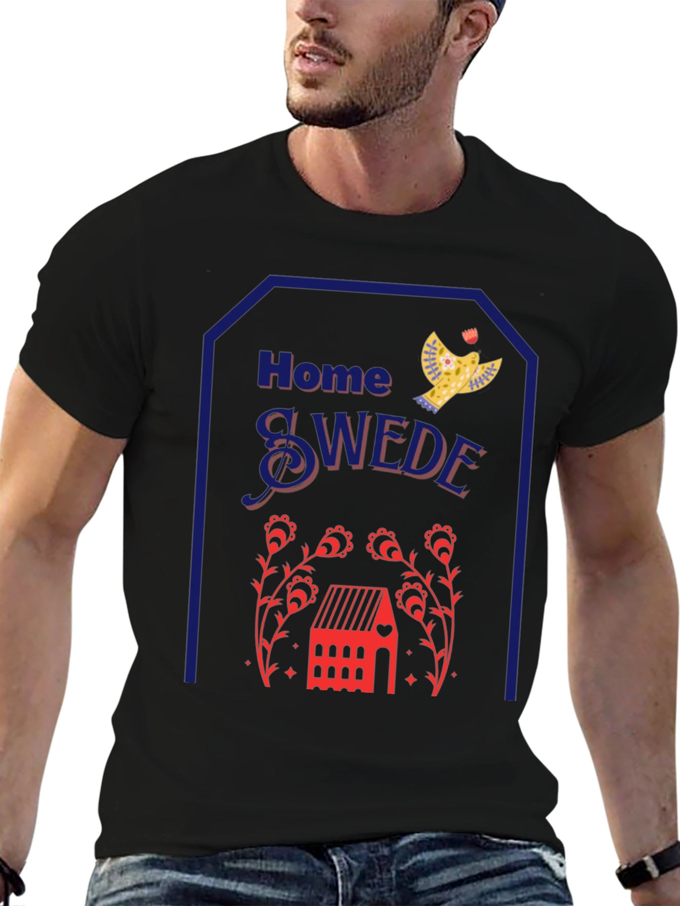 Black Home Swede Graphic T-Shirt view 6