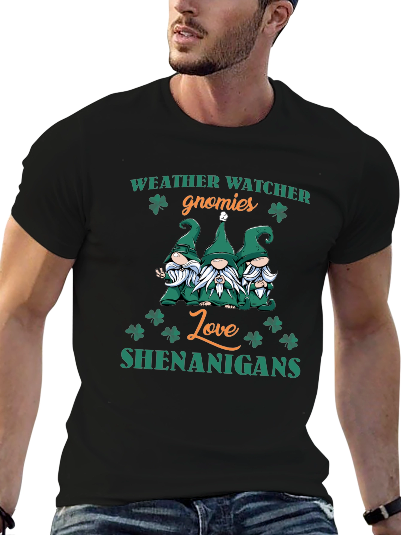Weather Watcher Gnomies St. Patrick's Day T-Shirt - 6