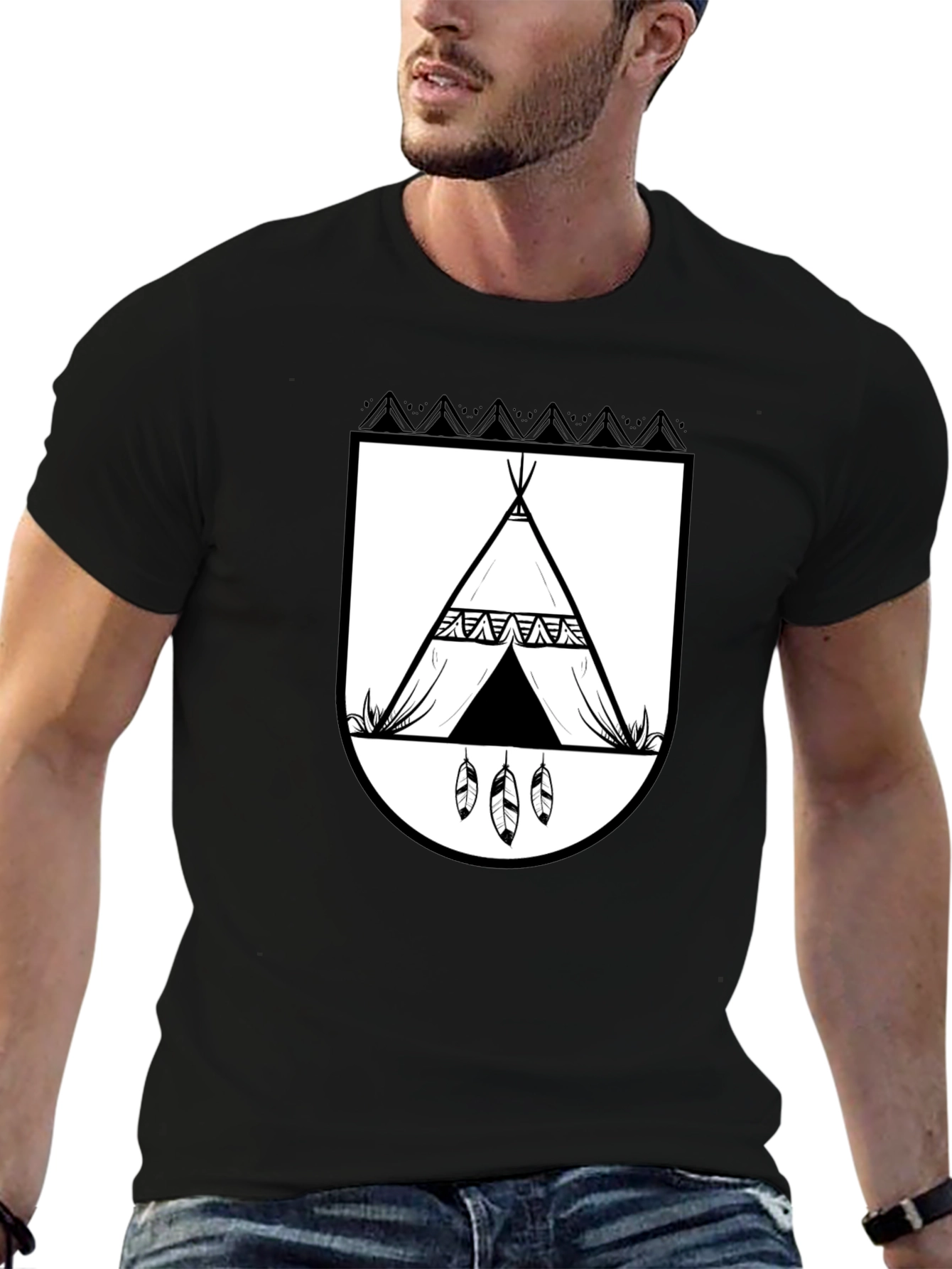 Tribal Tee - Tipi Shield Graphic T-Shirt - 6