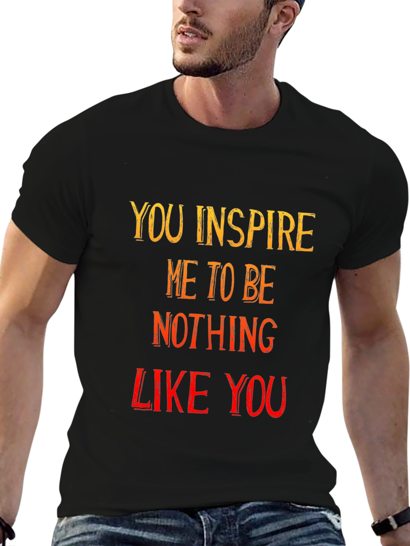 Black Funny Inspirational Graphic T-Shirt view 6