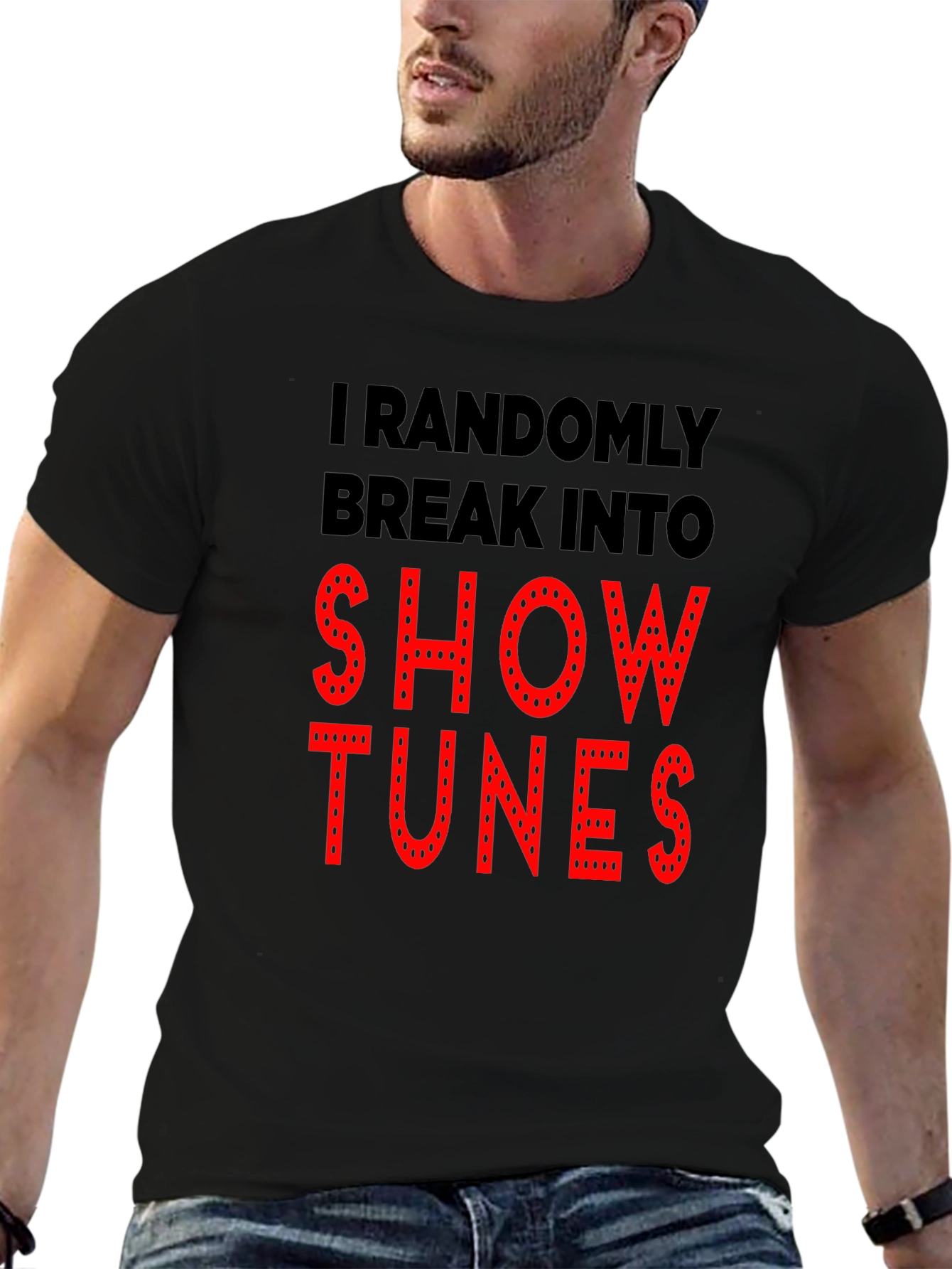 Black Show Tunes T-Shirt - Randomly Break Into view 6