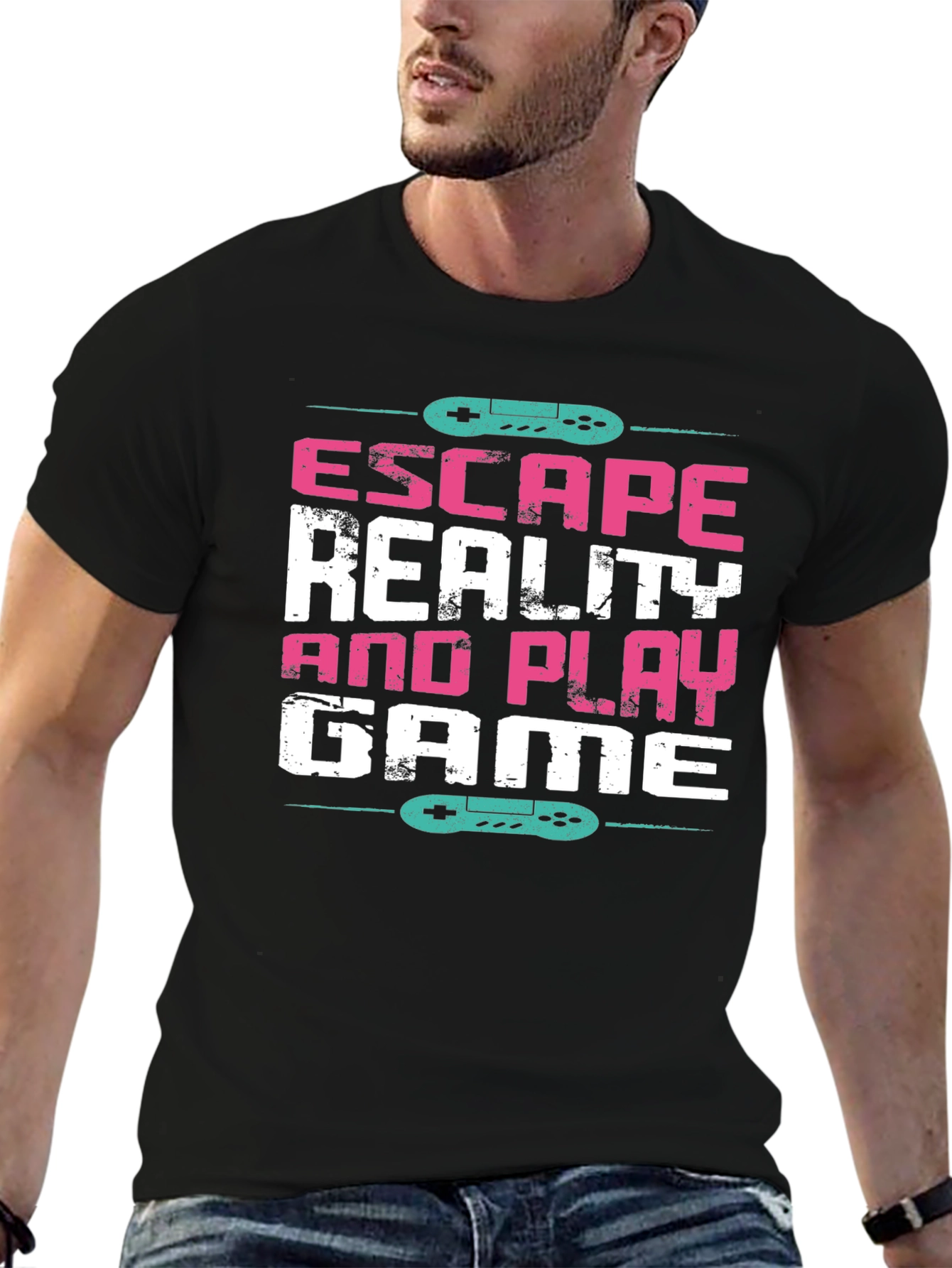 Black Escape Reality and Play Game Tee view 6