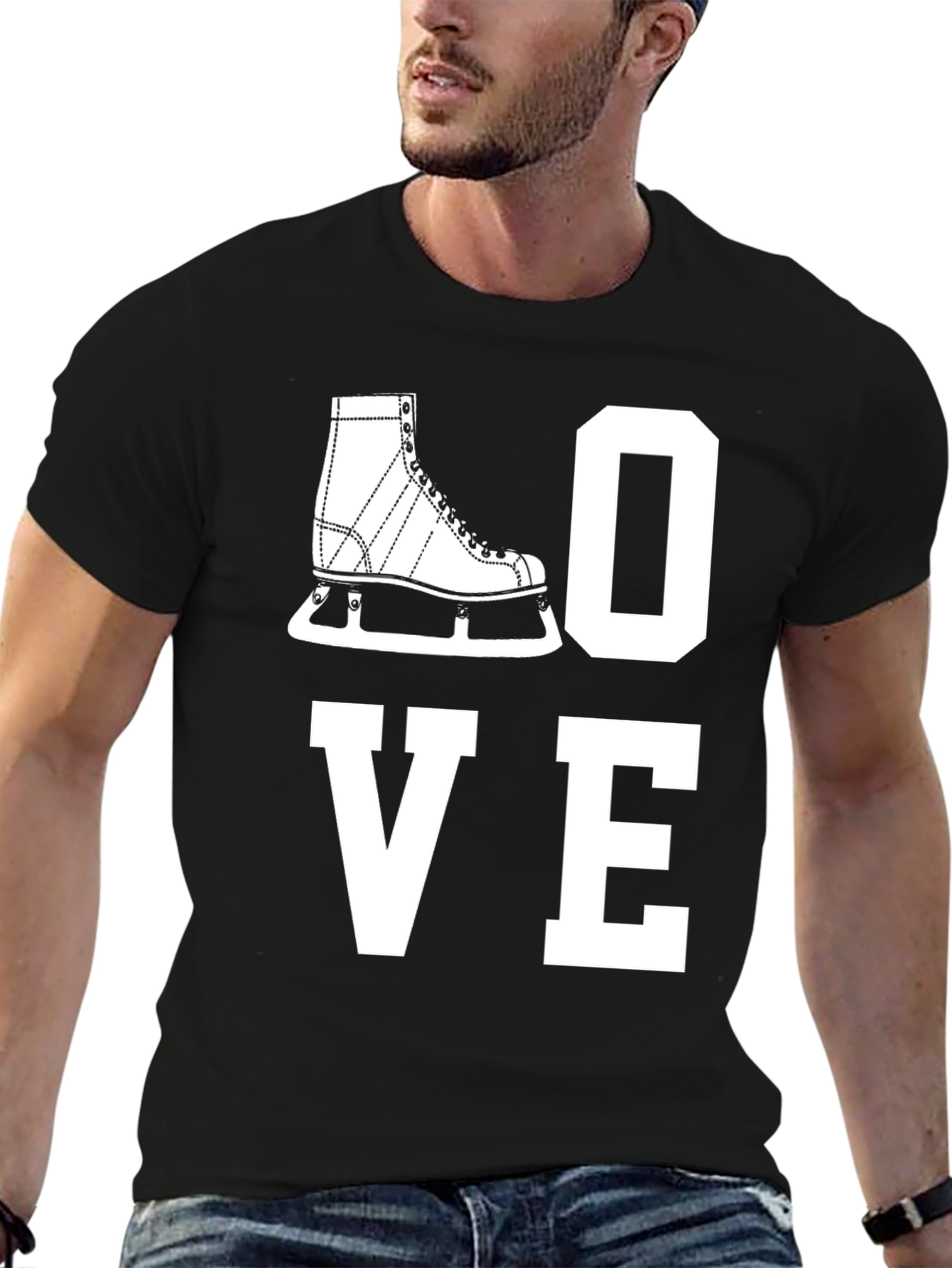 Black Ice Skating Lover Graphic Tee view 6