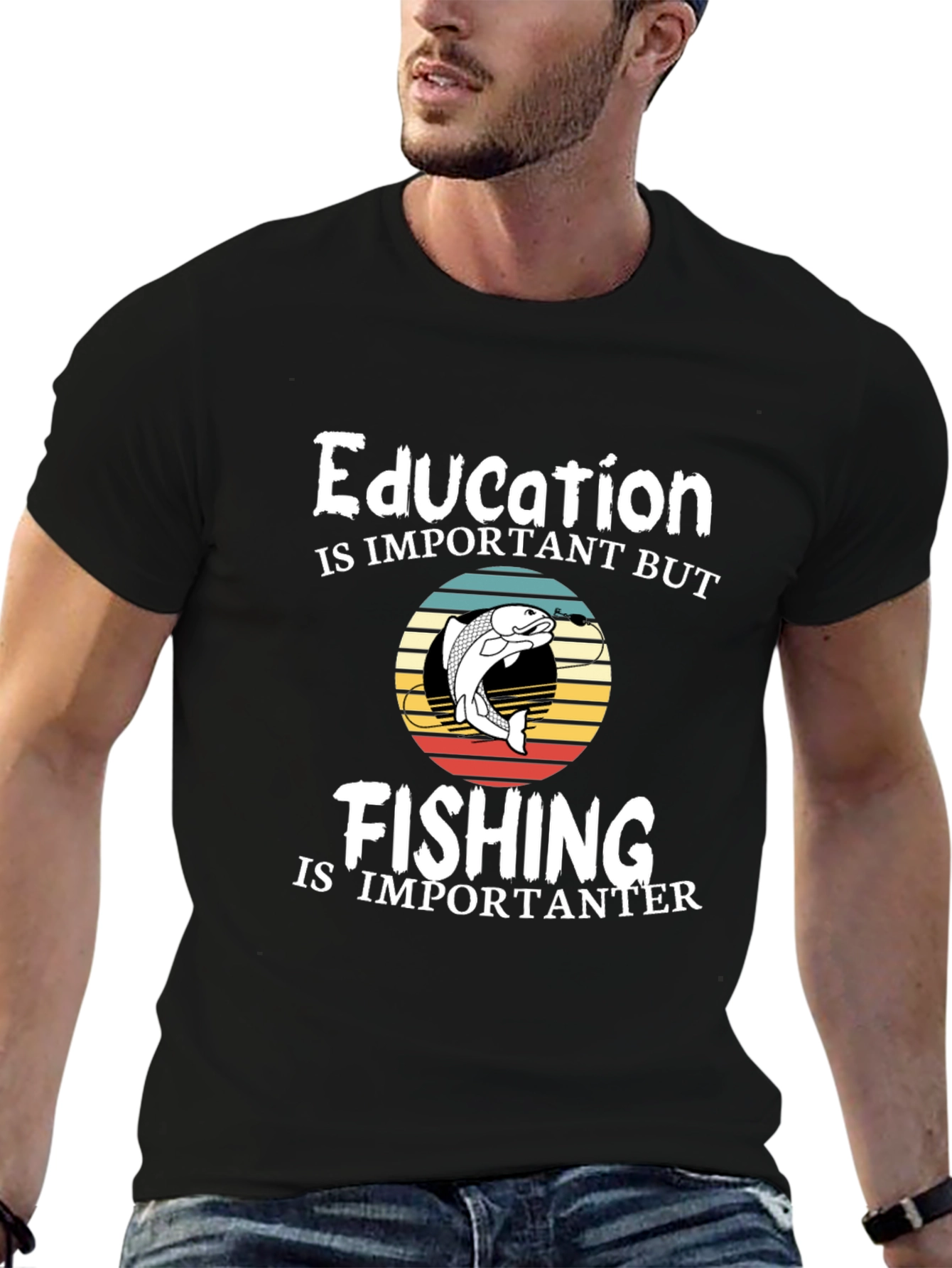 Black Fishing is Importanter T-Shirt view 6