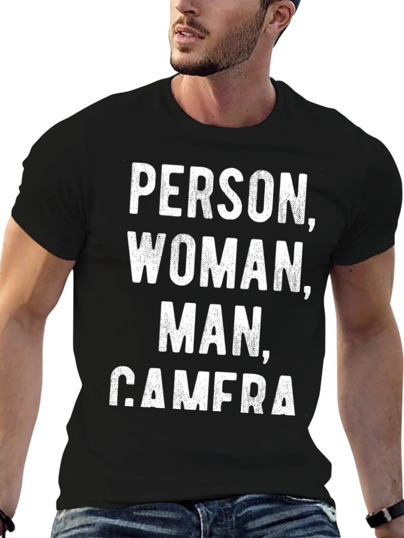 Black Person Woman Man Camera T-Shirt Funny Political Tee view 6