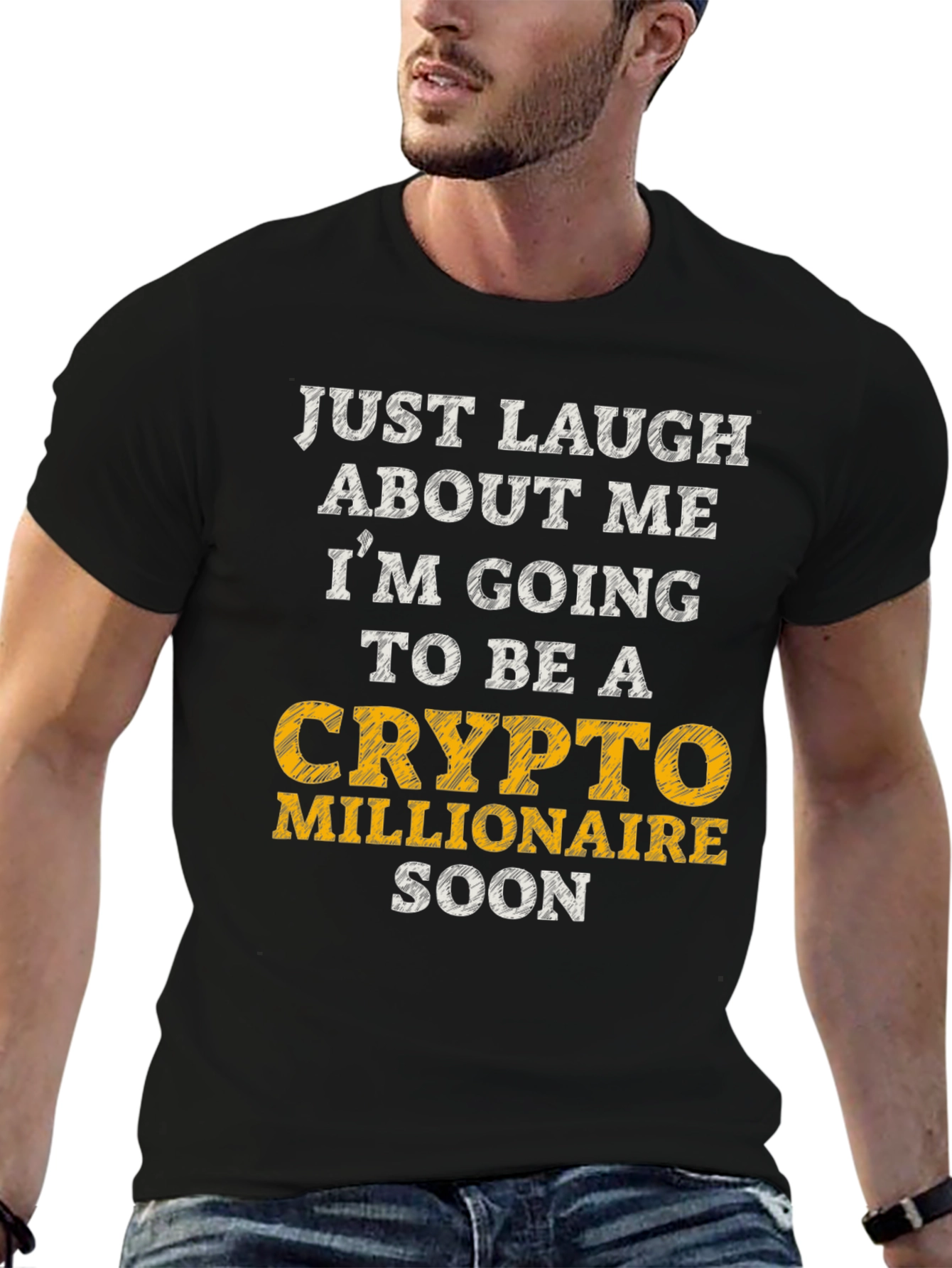 Black Crypto Millionaire Soon Graphic T-Shirt view 6