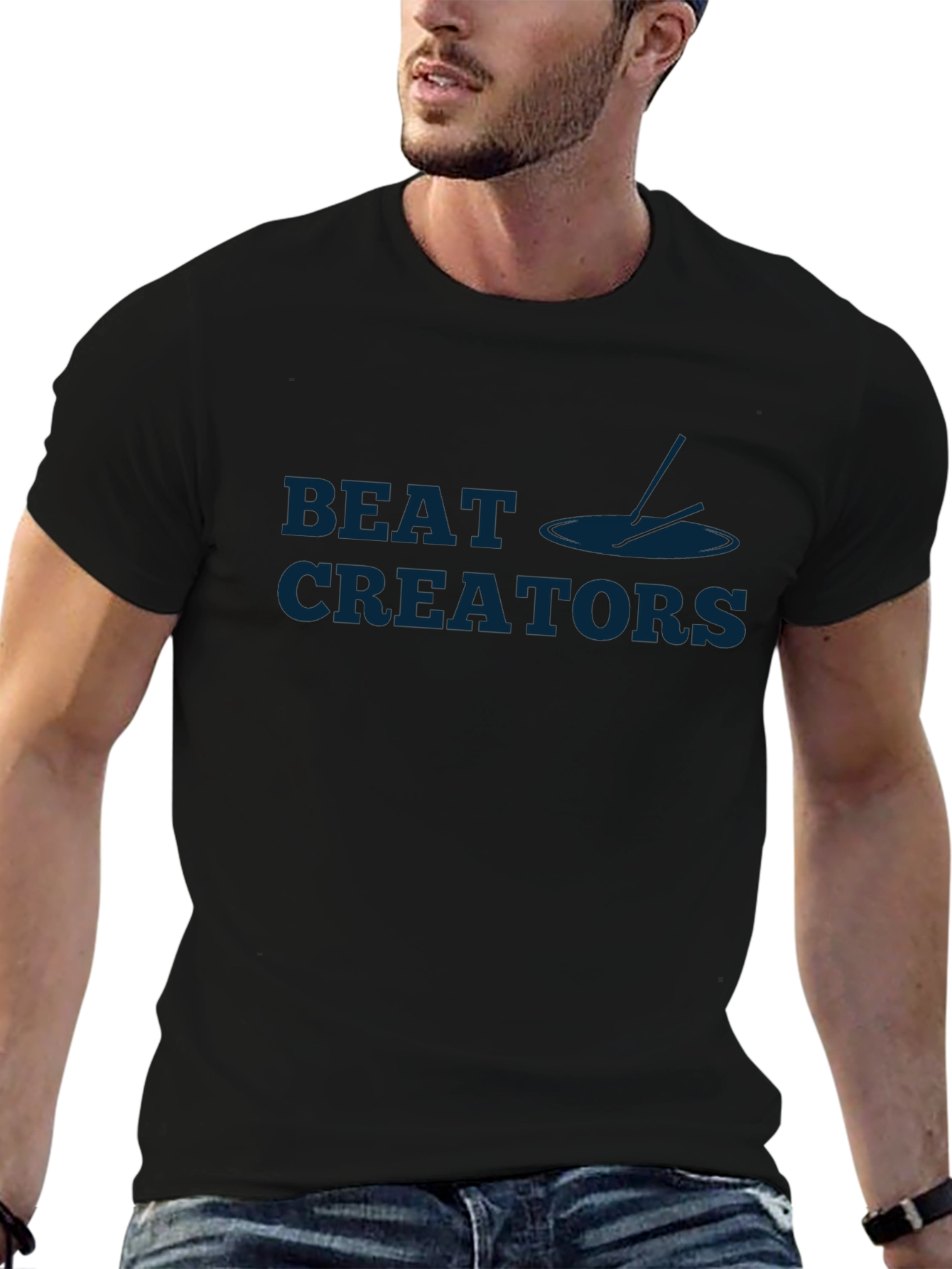 Black Beat Creators Black Graphic T-Shirt view 6