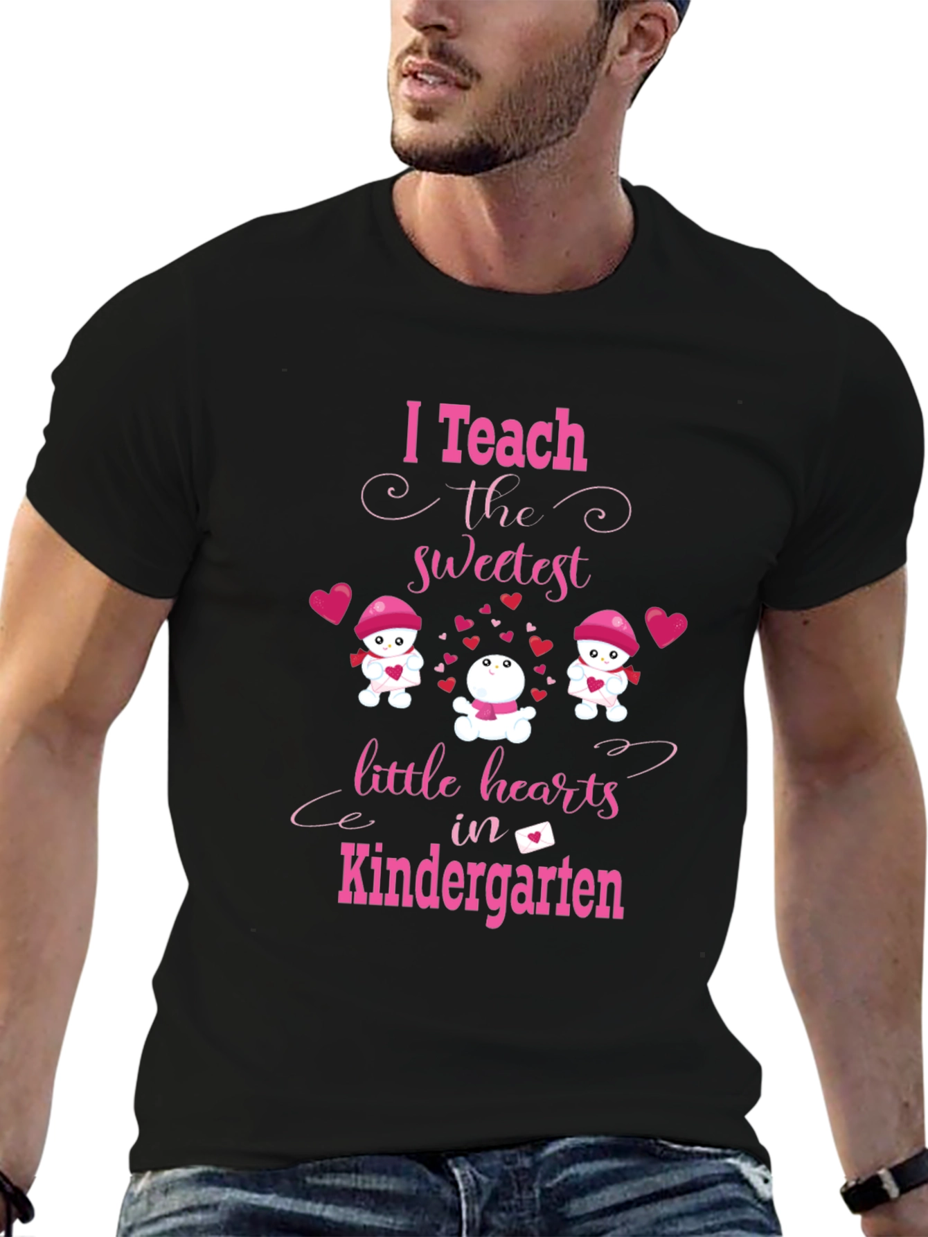 Black I Teach The Sweetest Hearts T-Shirt view 6