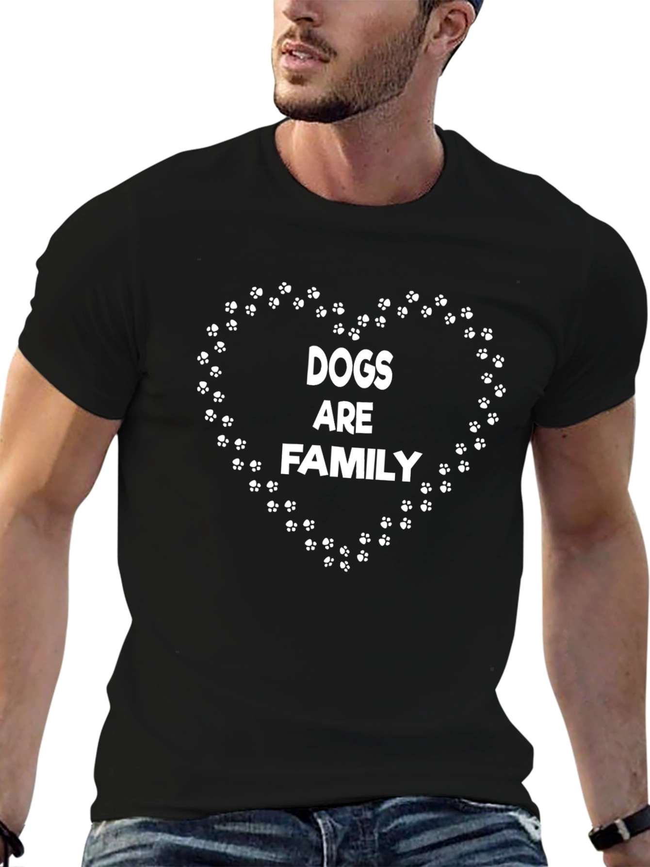 Black Dogs Are Family T-Shirt view 6