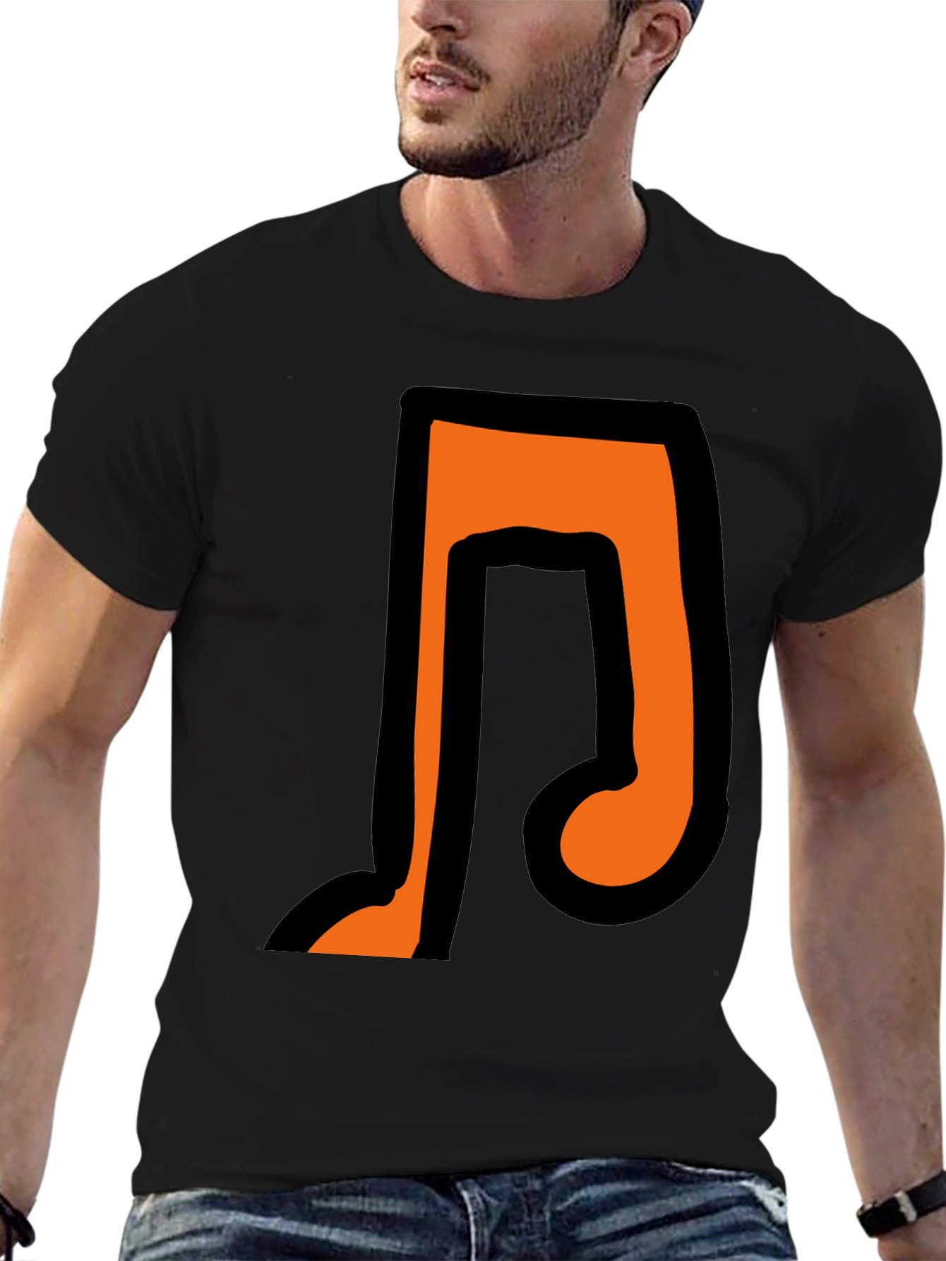 Black Music Note Graphic T-Shirt view 6