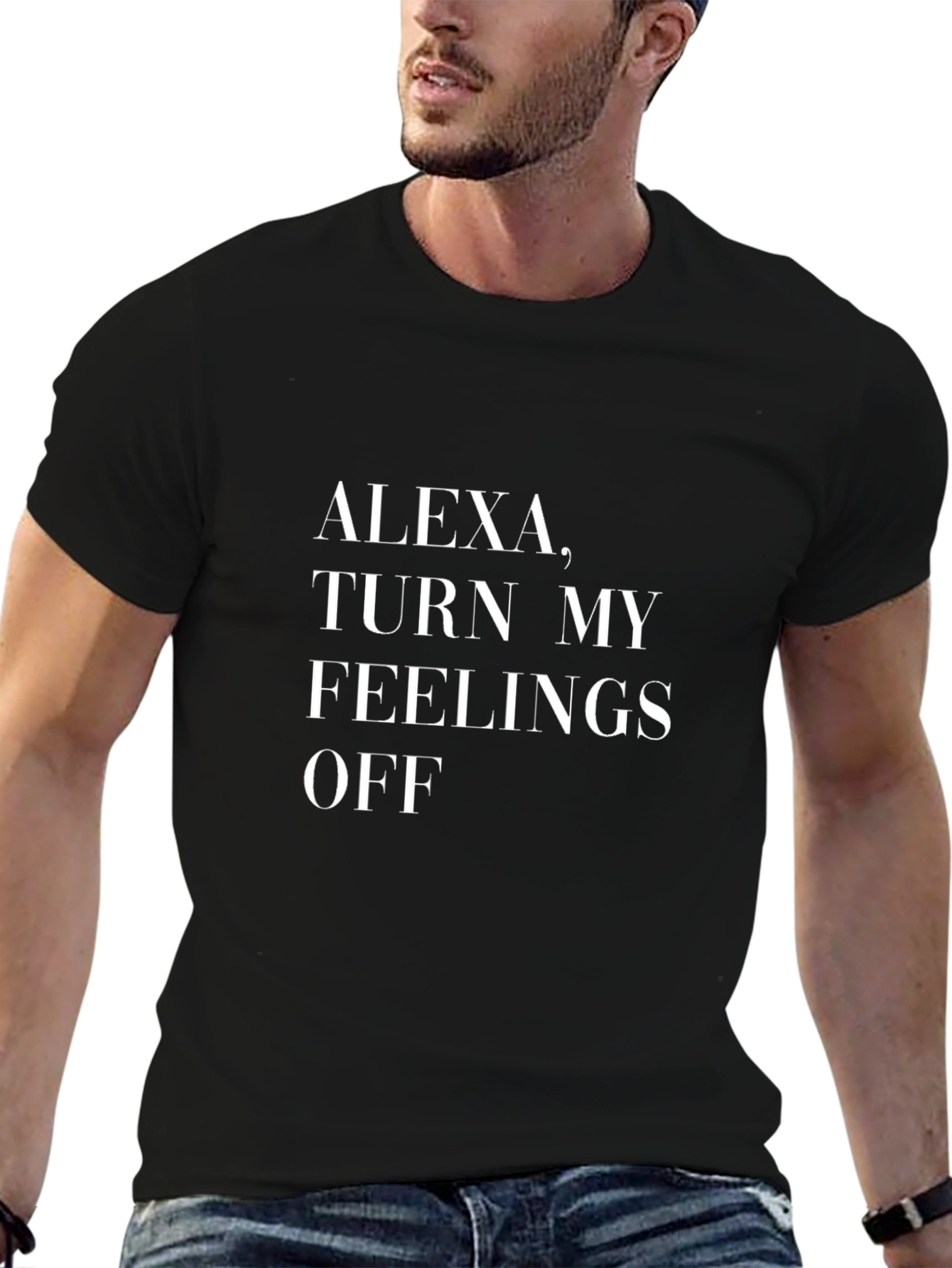 Black Alexa, Turn My Feelings Off Graphic Tee view 6