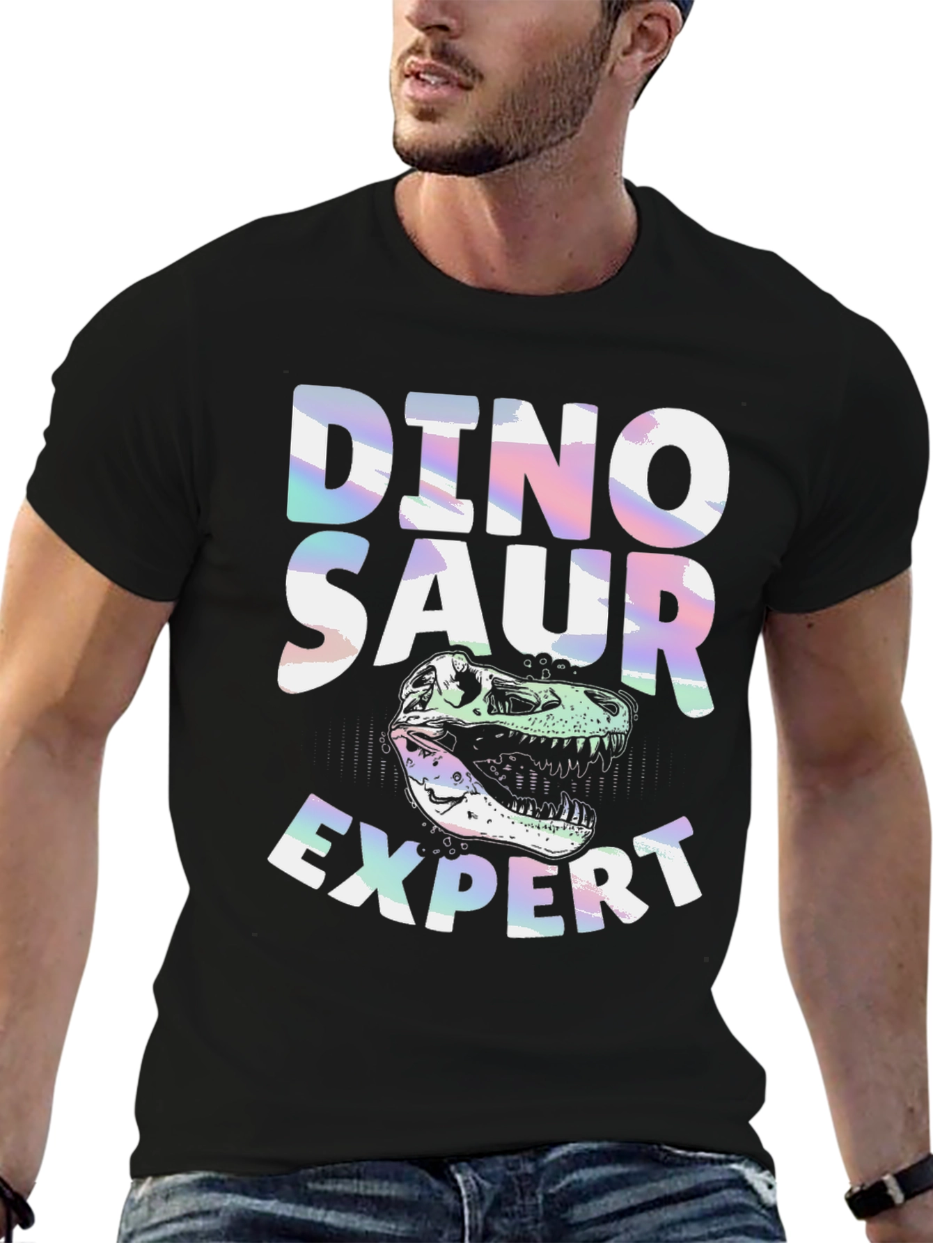 Black Dino Expert Graphic Tee view 6