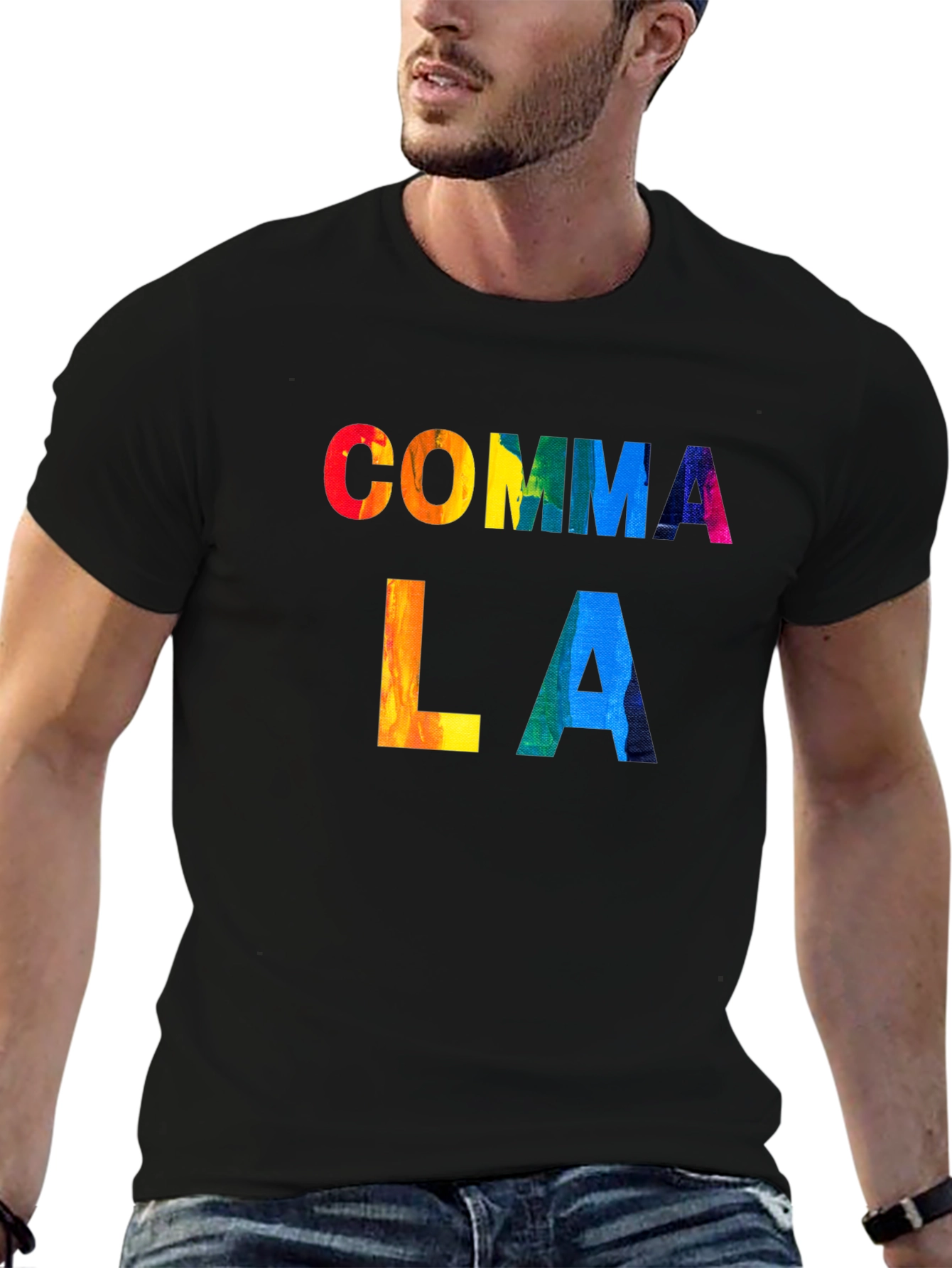 Black Comma LA Rainbow T-Shirt view 6