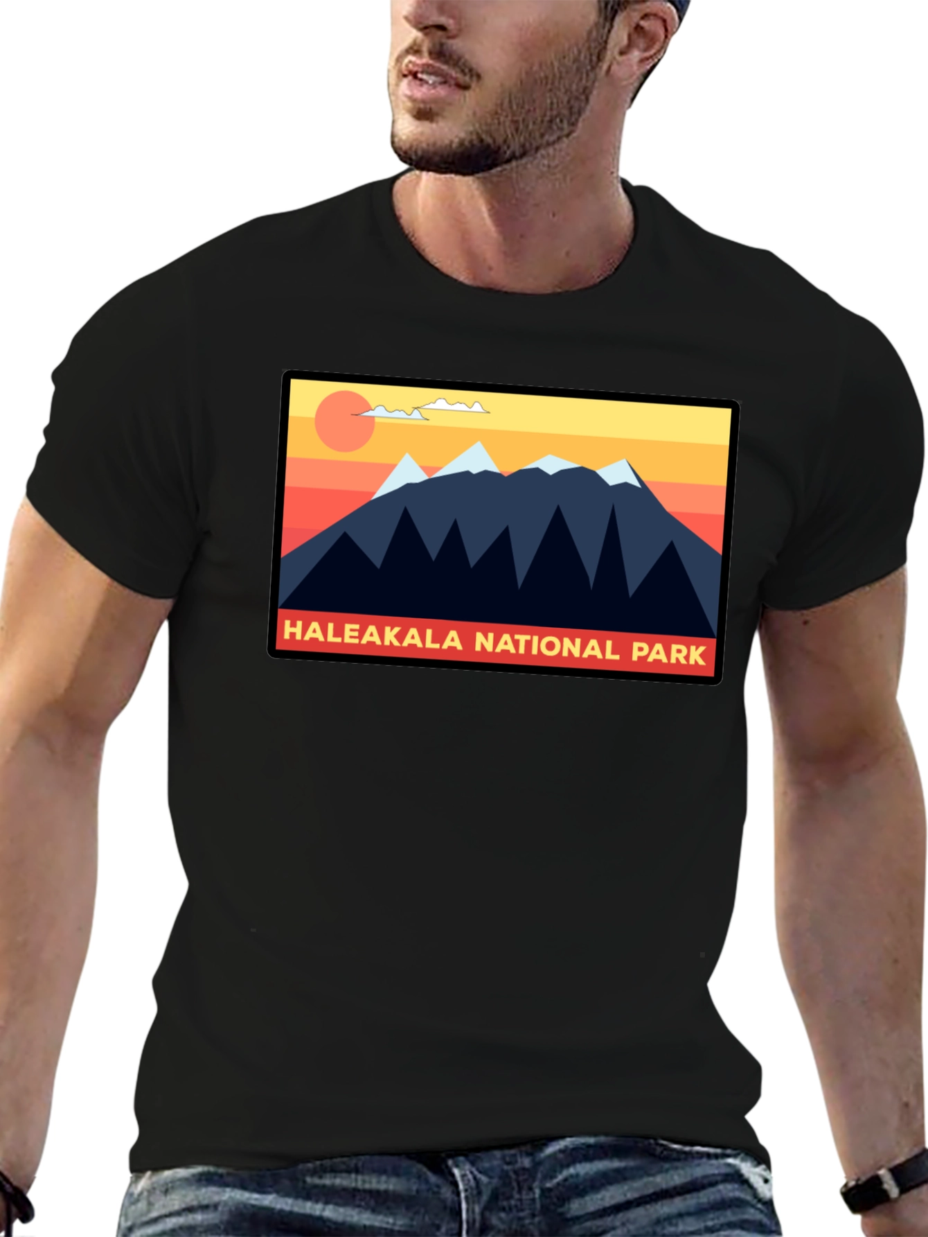 Black Haleakala National Park Graphic T-Shirt view 6
