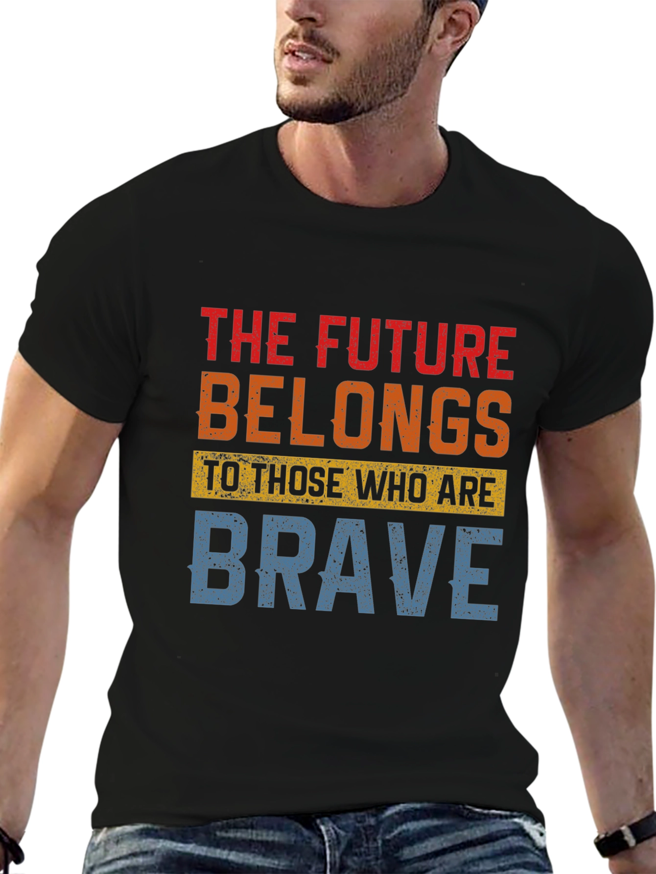 Black Future Belongs to the Brave Graphic Tee view 6