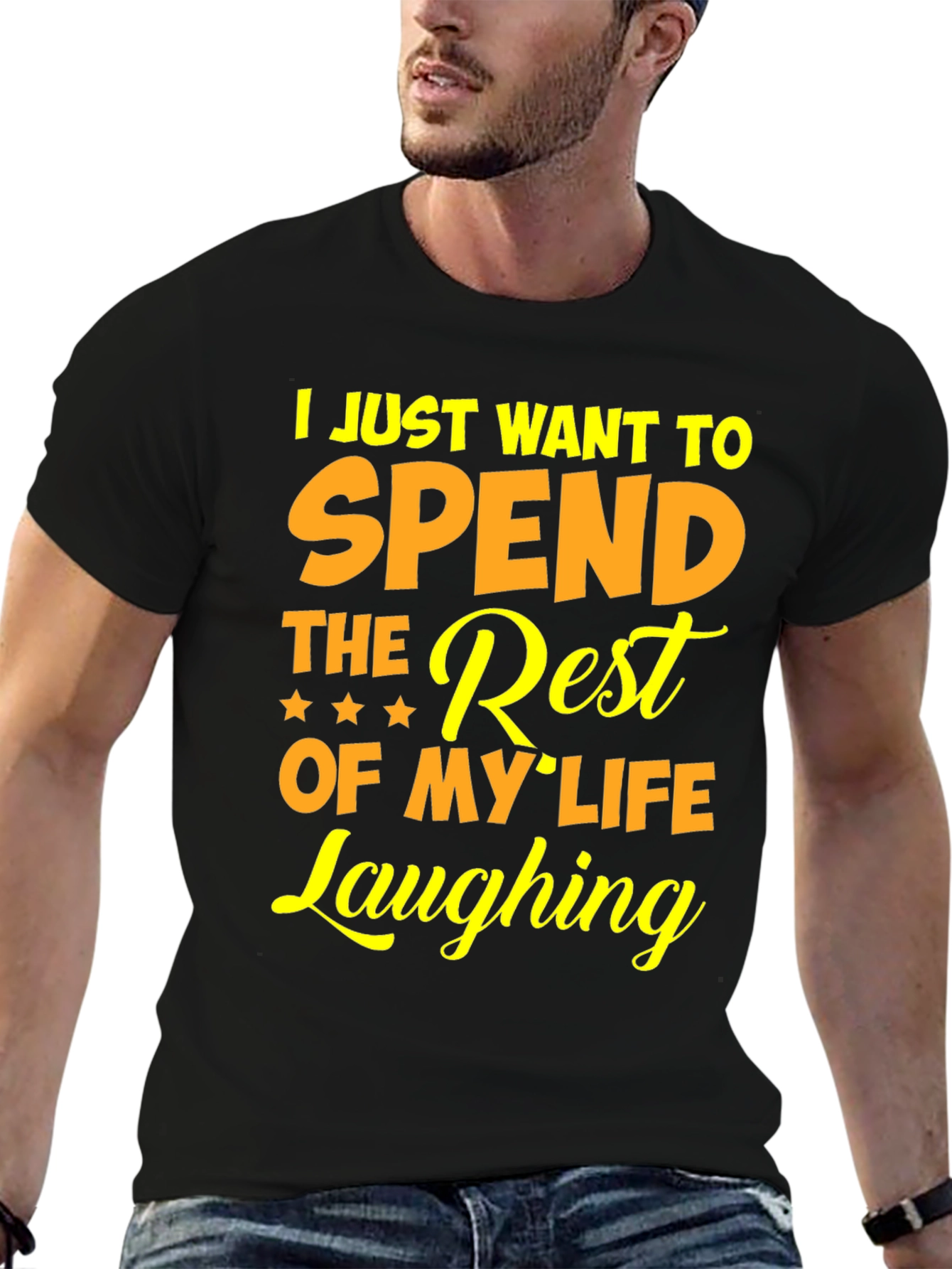 Black Laughing Rest of My Life Graphic Tee view 6