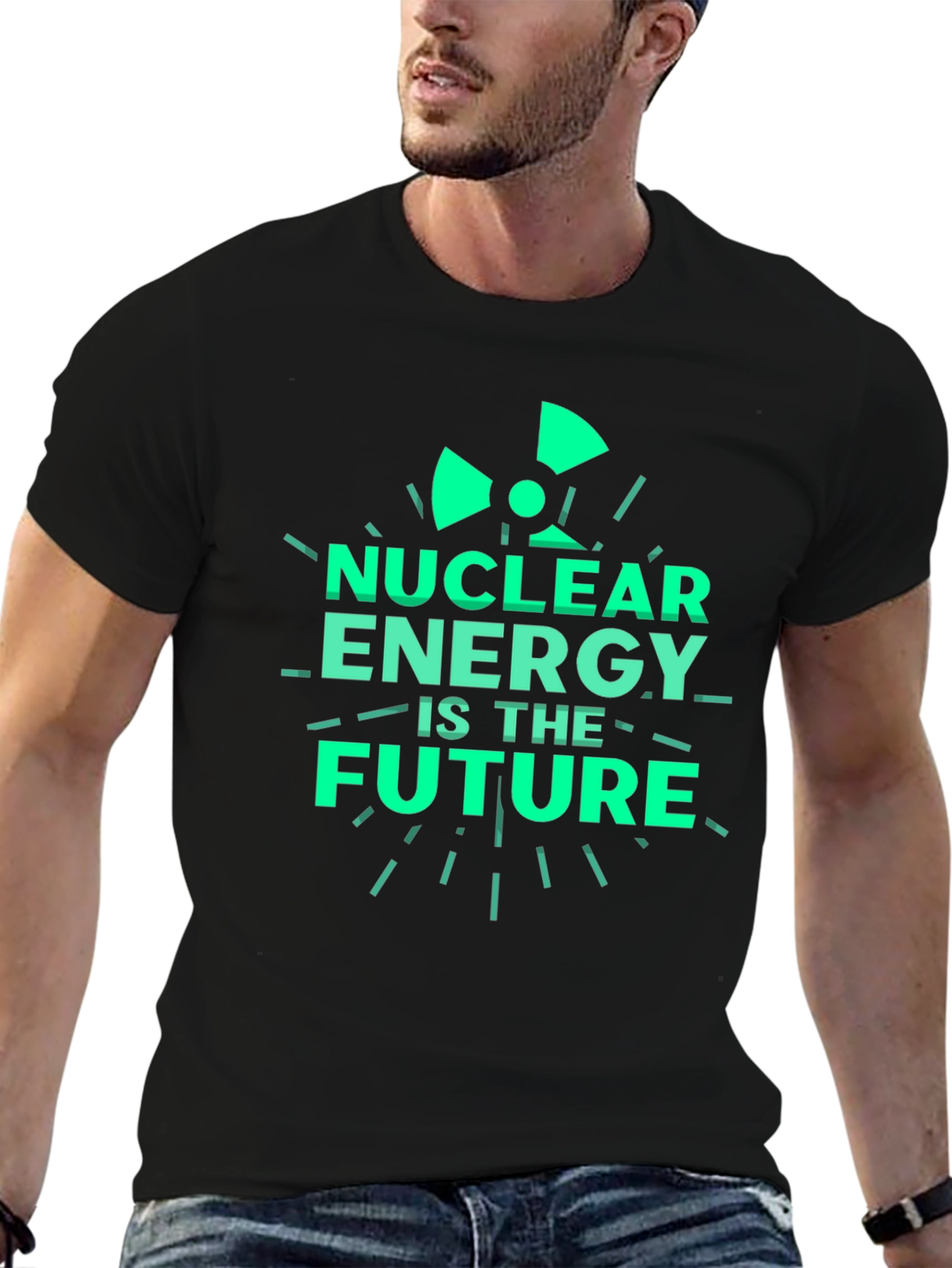 Black Nuclear Energy is the Future Black T-Shirt view 6