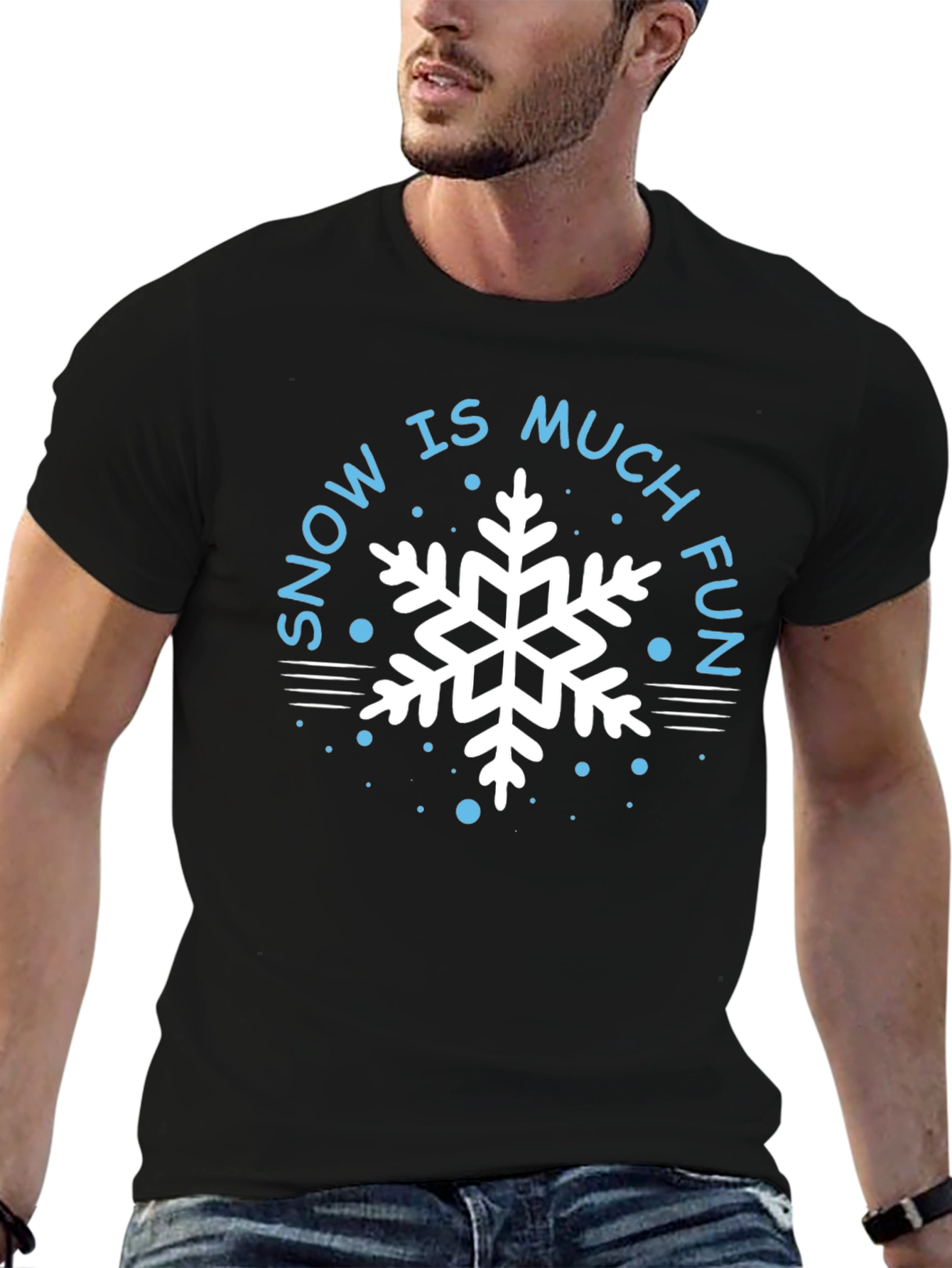 Black Snow is Much Fun Graphic Tee view 6