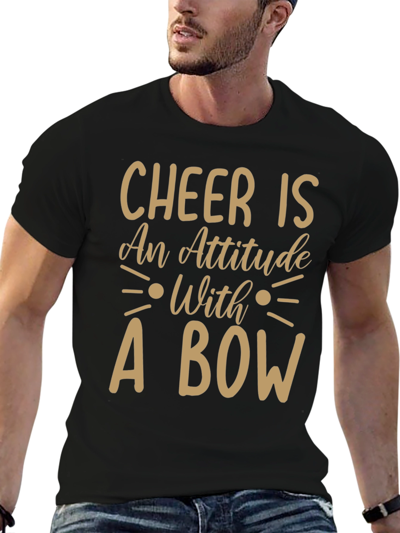 Black Cheer is an Attitude T-Shirt view 6