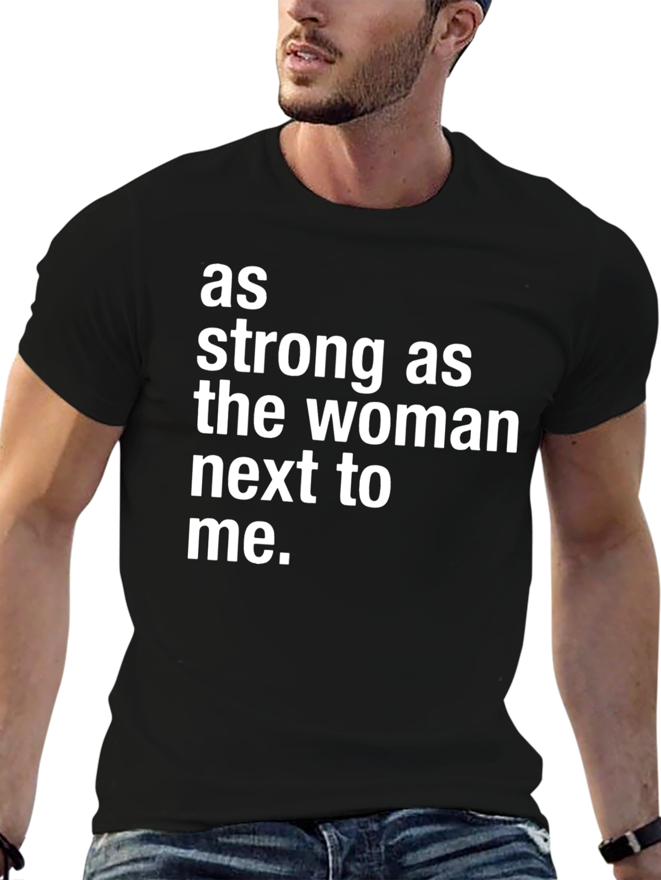 Black Strong Woman Tee - Empowering Graphic T-Shirt view 6