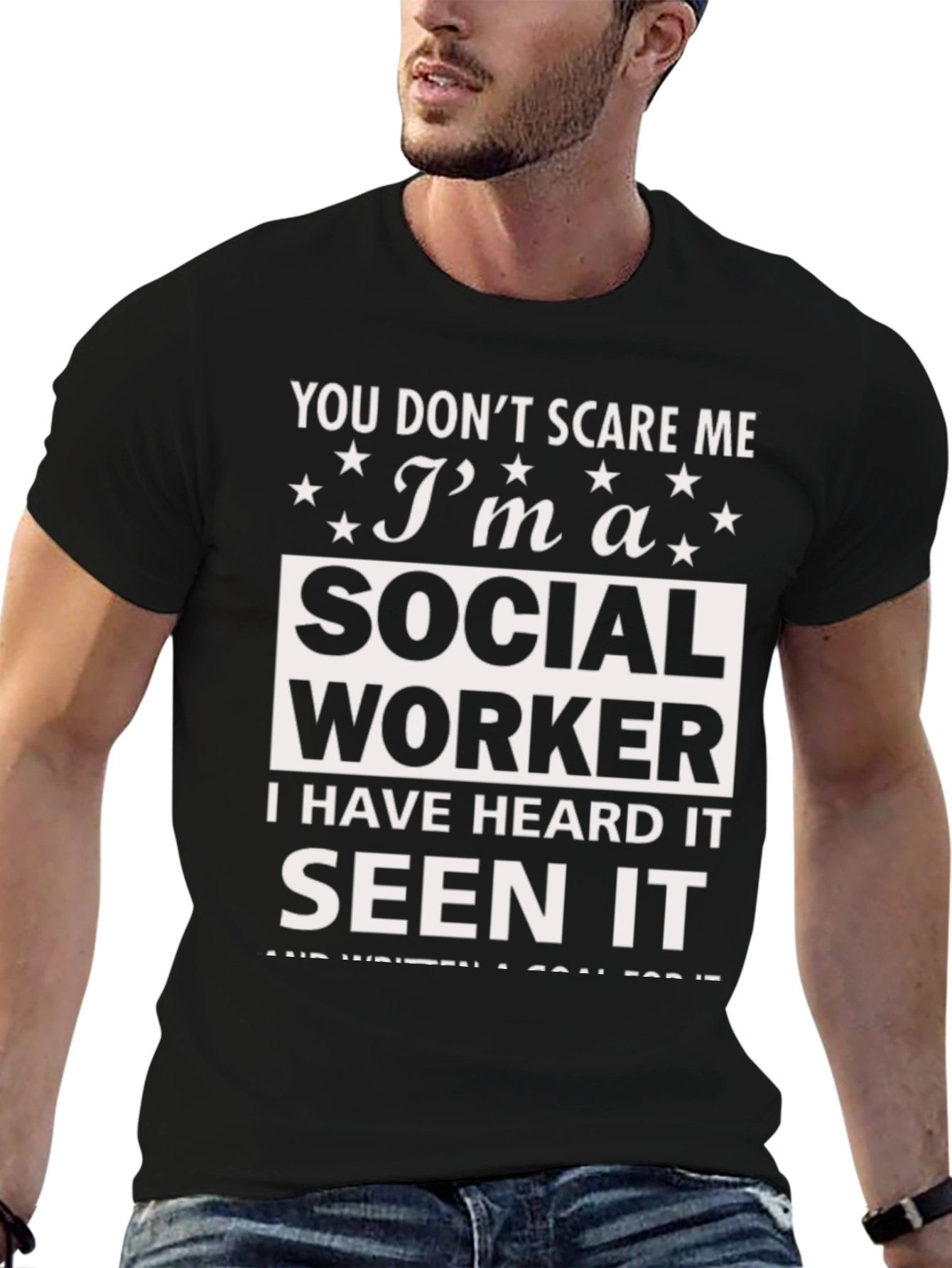 Black Social Worker Graphic T-Shirt - Funny Unisex Tee view 6