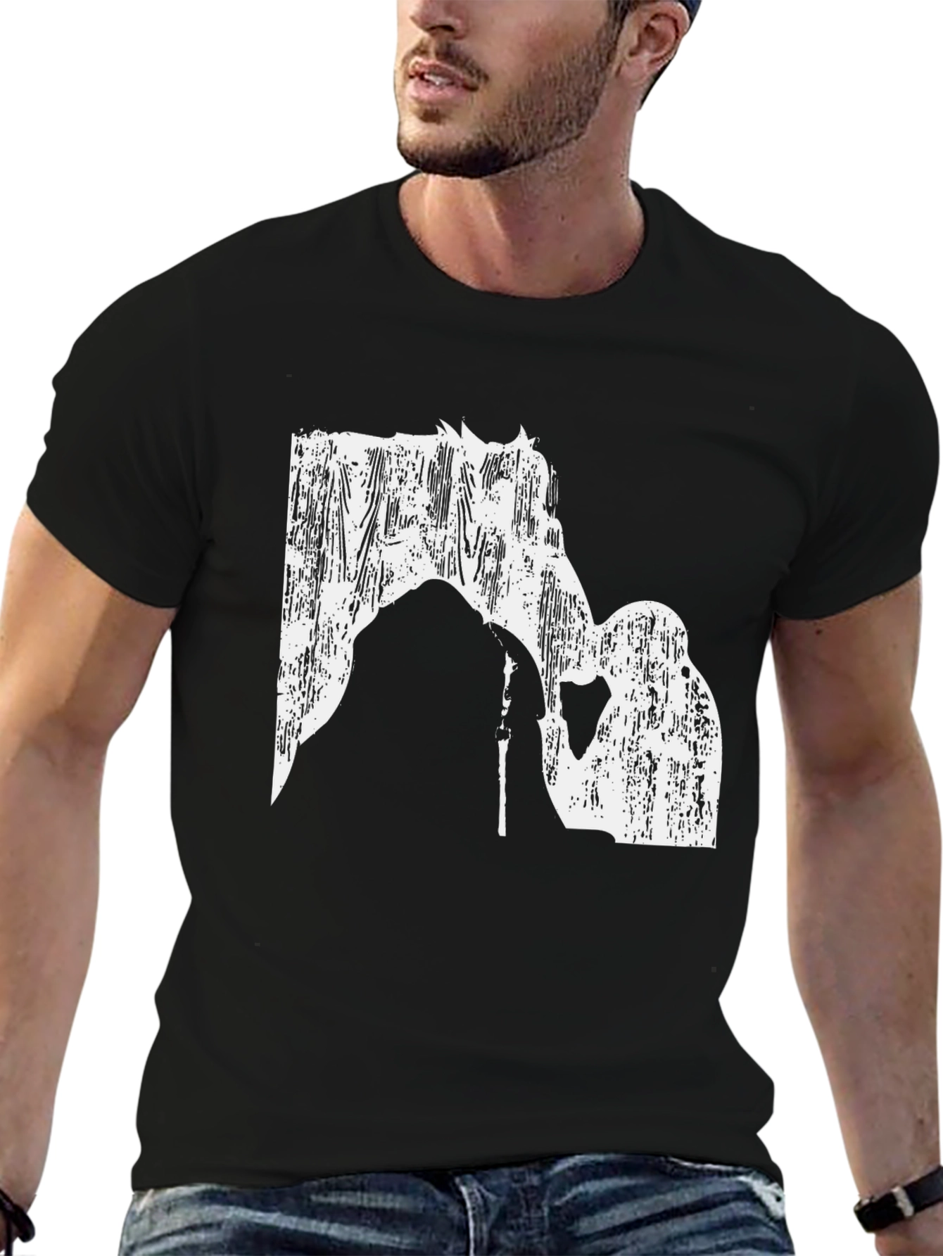 Black Equestrian Lover's Black Tee view 6