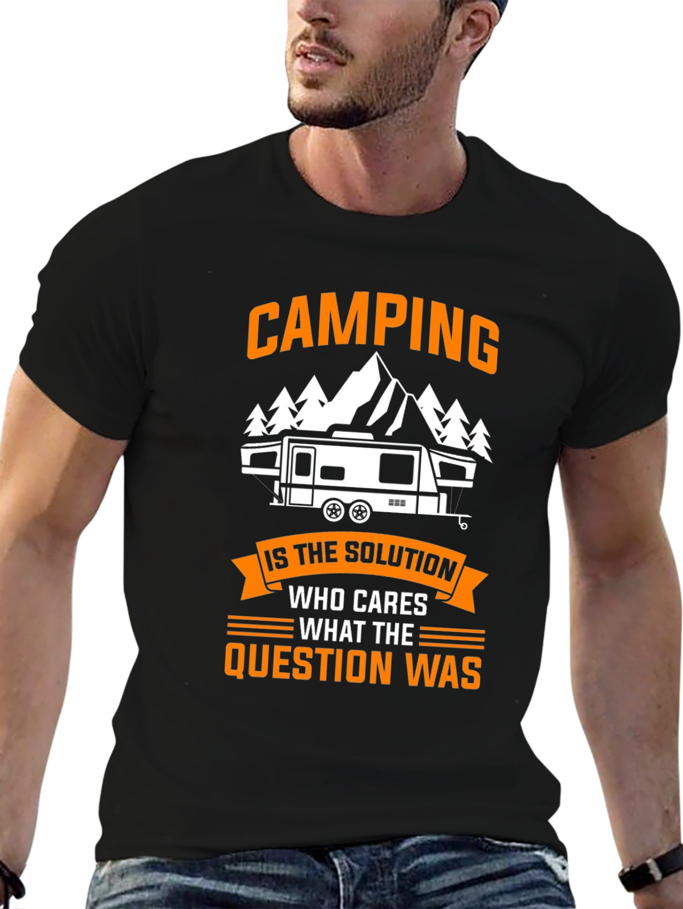 Black Camping is the Solution Tee view 6
