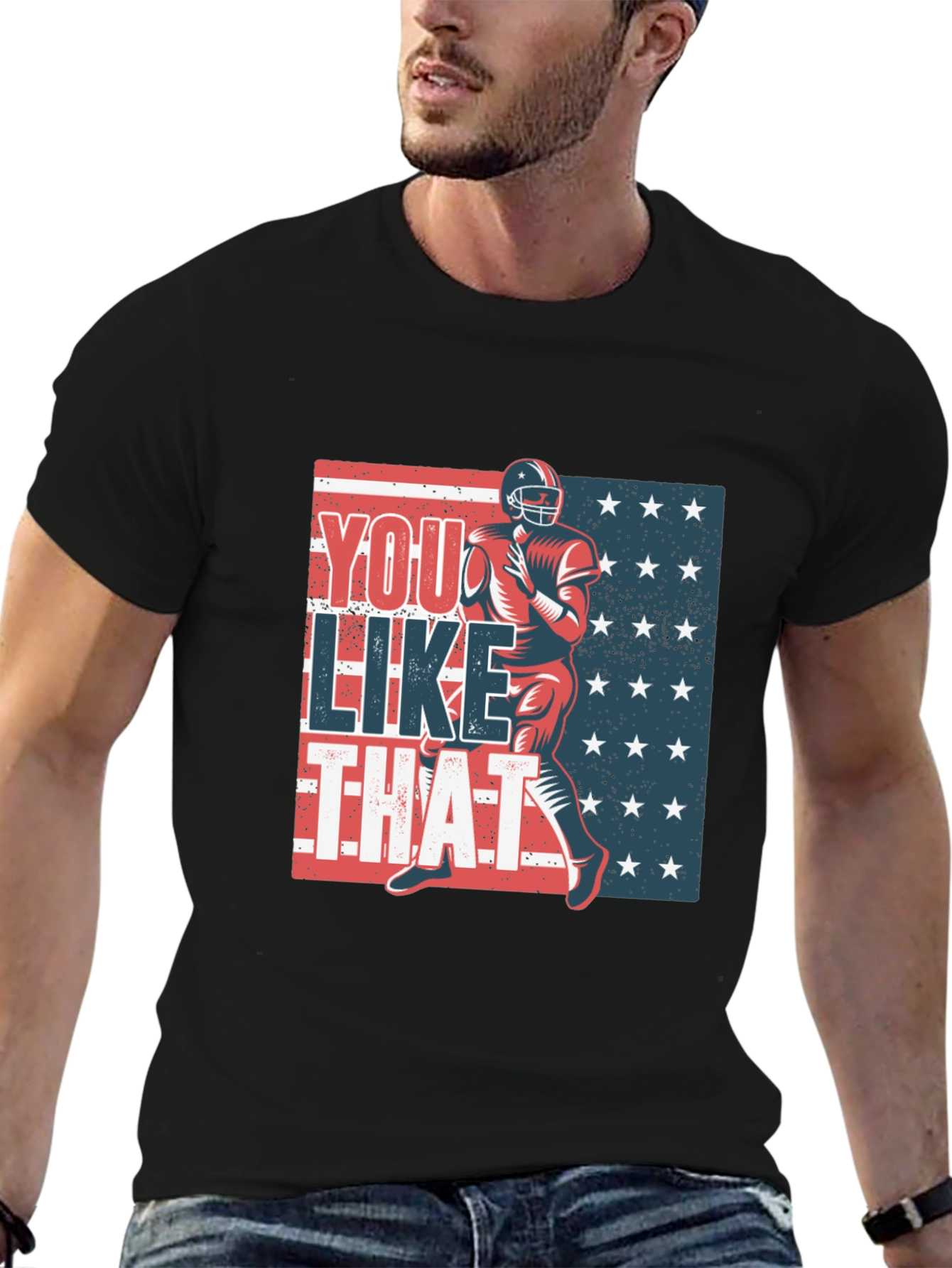 Black You Like That Football T-Shirt view 6