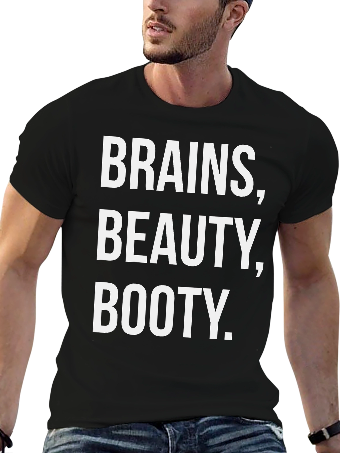 Black Brains Beauty Booty Black T-Shirt view 6